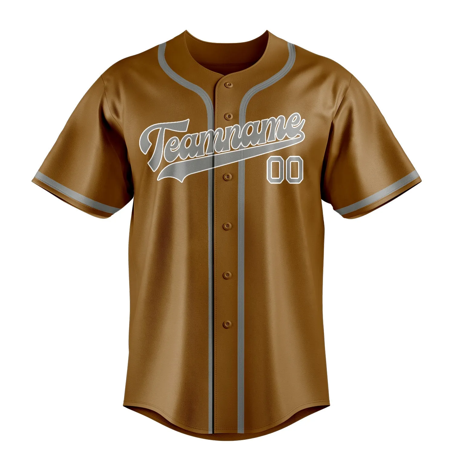 Custom Khaki Gray Baseball Jersey sold by Tailorly product image thumbnail 2