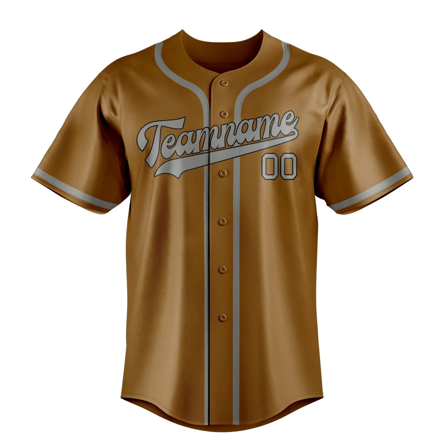 Custom Khaki Gray Baseball Jersey sold by Tailorly product image thumbnail 2