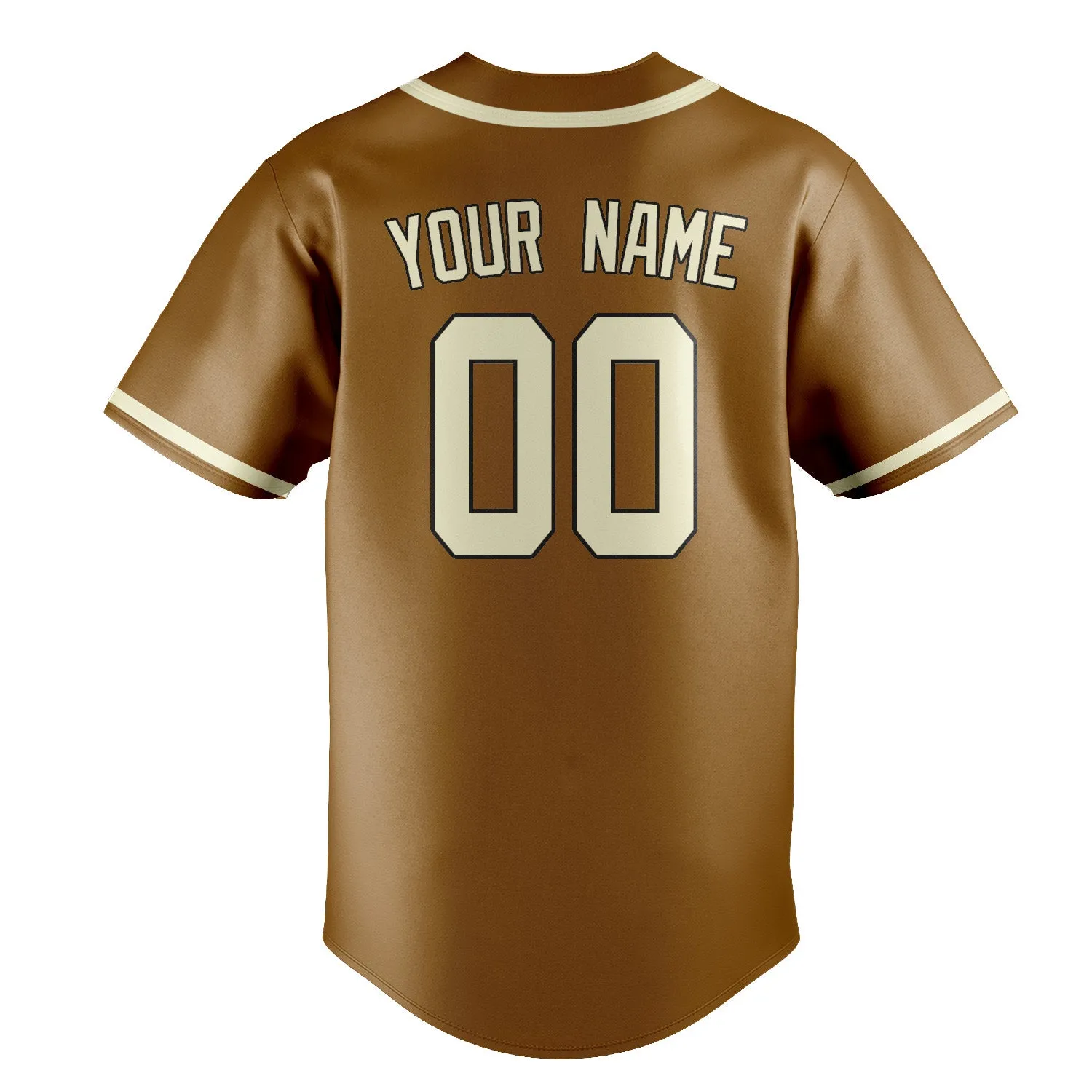 Custom Khaki Cream Baseball Jersey sold by Tailorly product image thumbnail 3