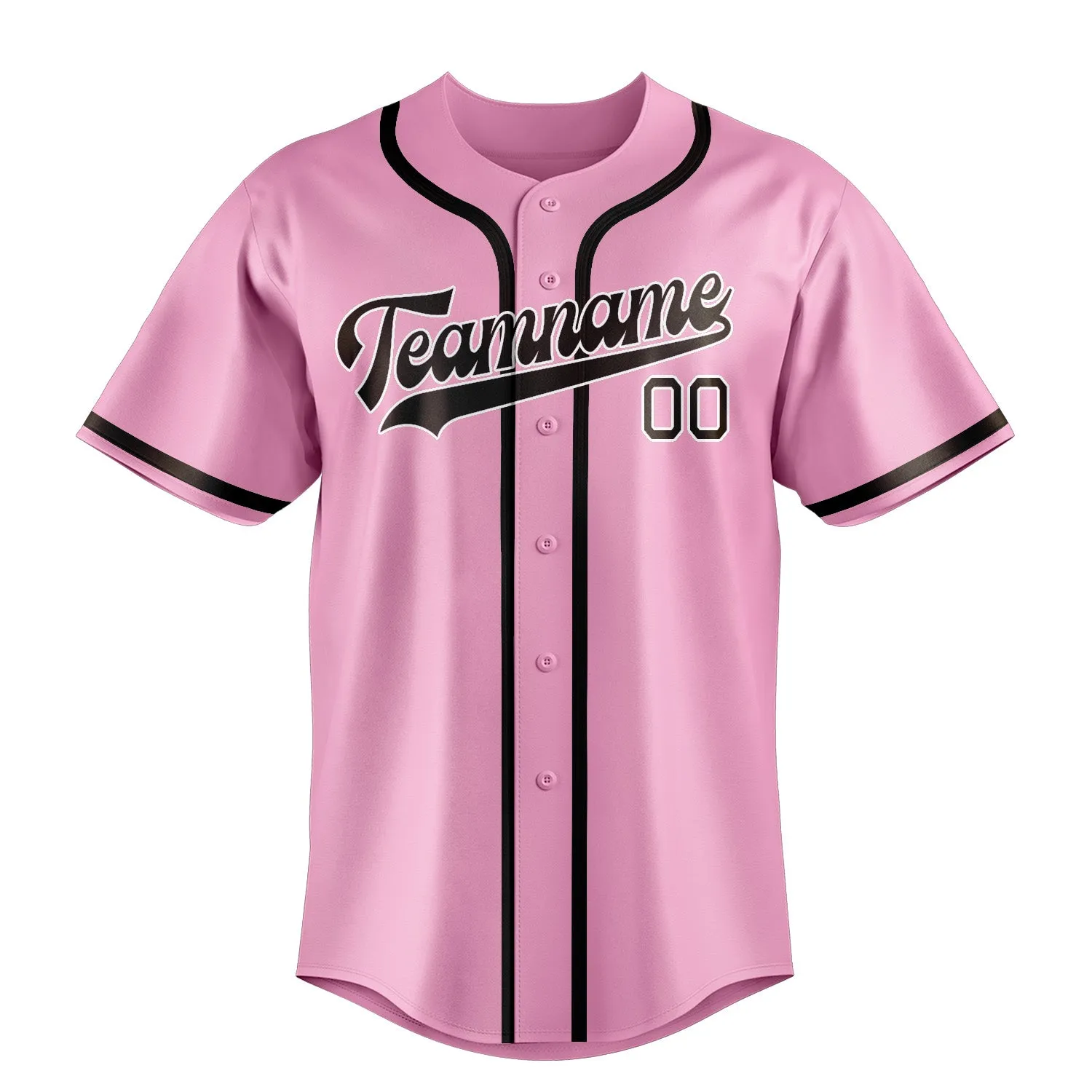 Custom Light Pink Brown Baseball Jersey sold by Tailorly product image thumbnail 2