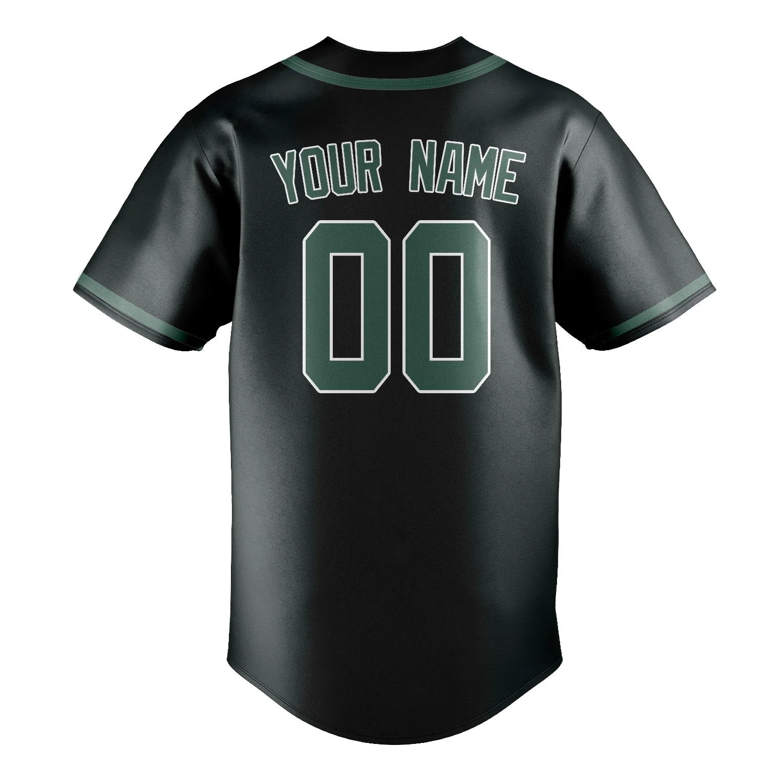Custom Dark Grey Blue Green Baseball Jersey sold by Tailorly product image thumbnail 3