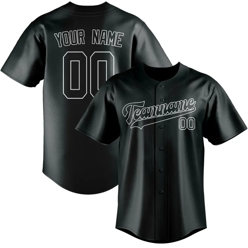 Custom Dark Grey White Baseball Jersey made by Tailorly
