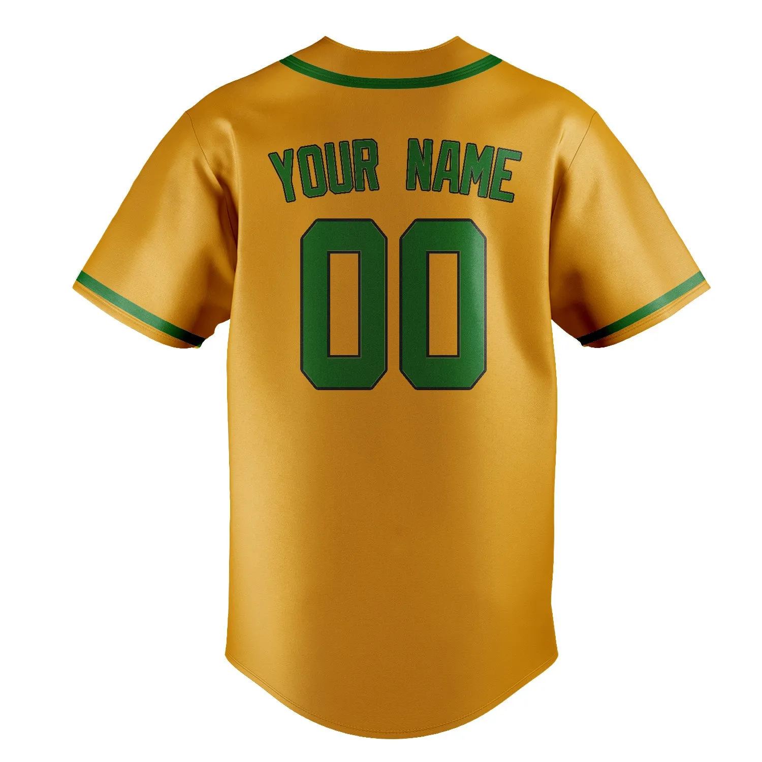 Custom Yellow Emerald Green Baseball Jersey sold by Tailorly product image thumbnail 3