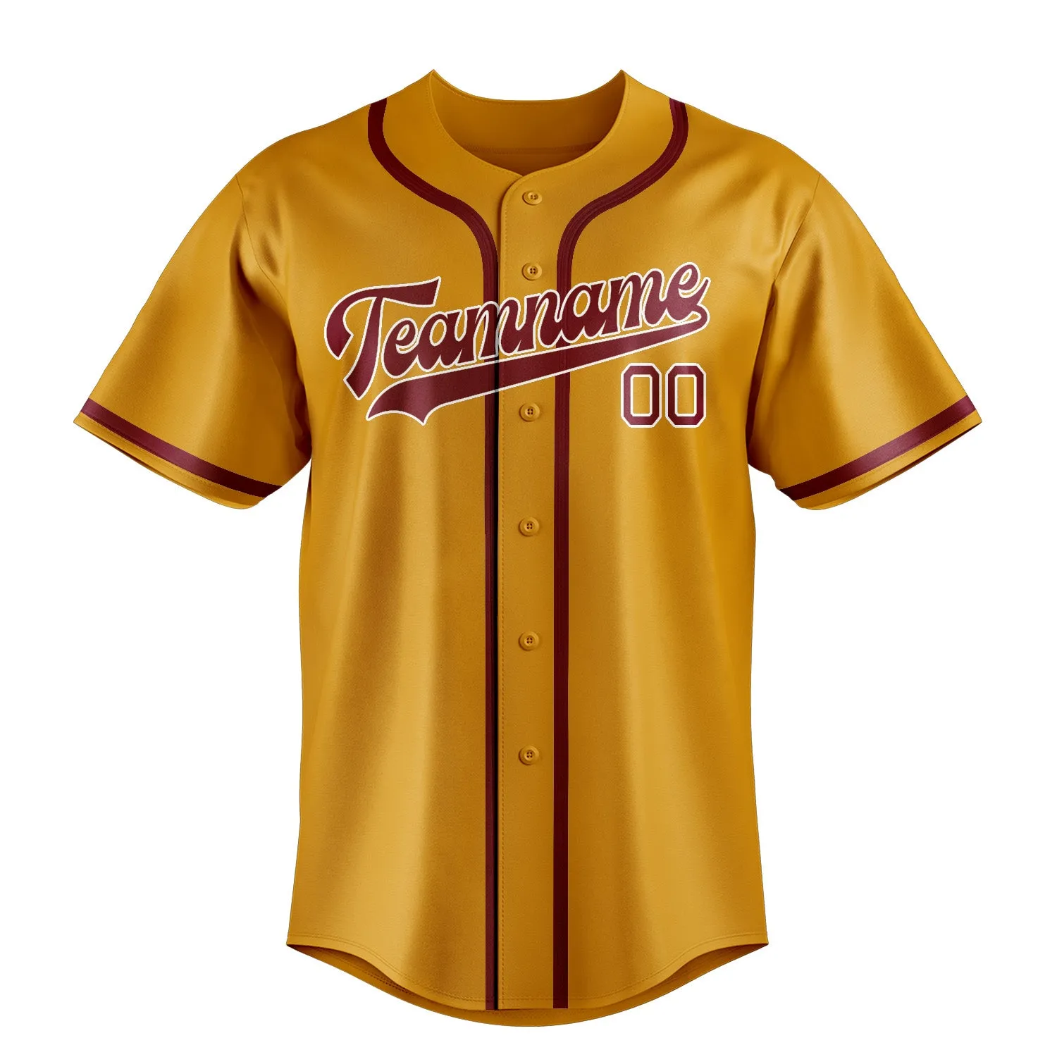 Custom Yellow Crimson Red Baseball Jersey sold by Tailorly product image thumbnail 2