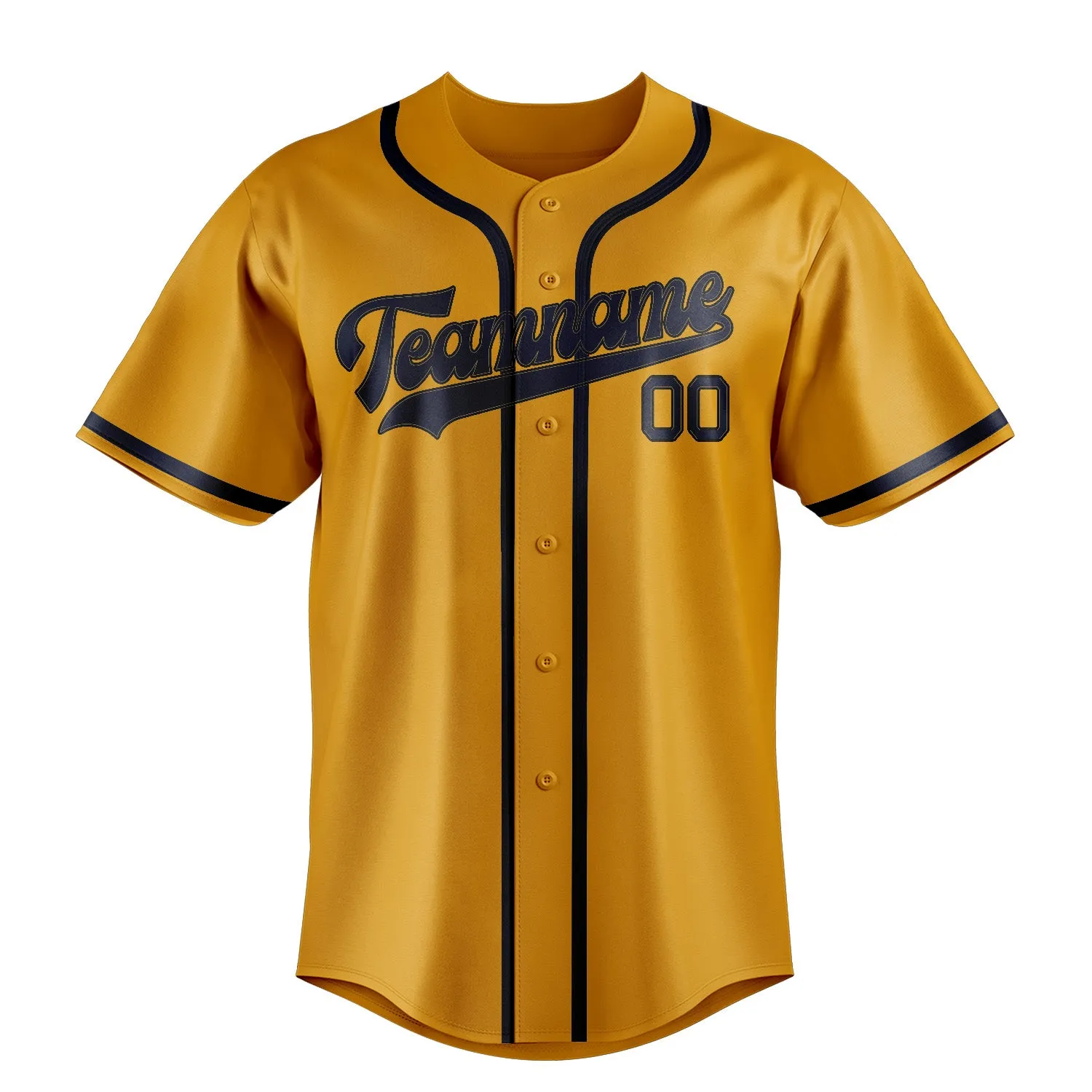 Custom Yellow Navy Baseball Jersey sold by Tailorly product image thumbnail 2