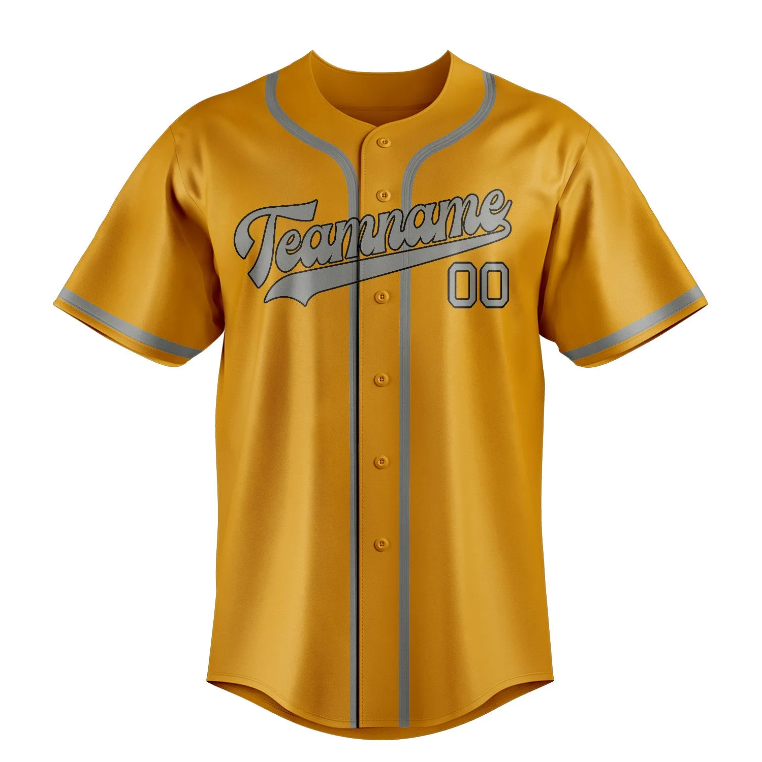 Custom Yellow Gray Baseball Jersey sold by Tailorly product image thumbnail 2