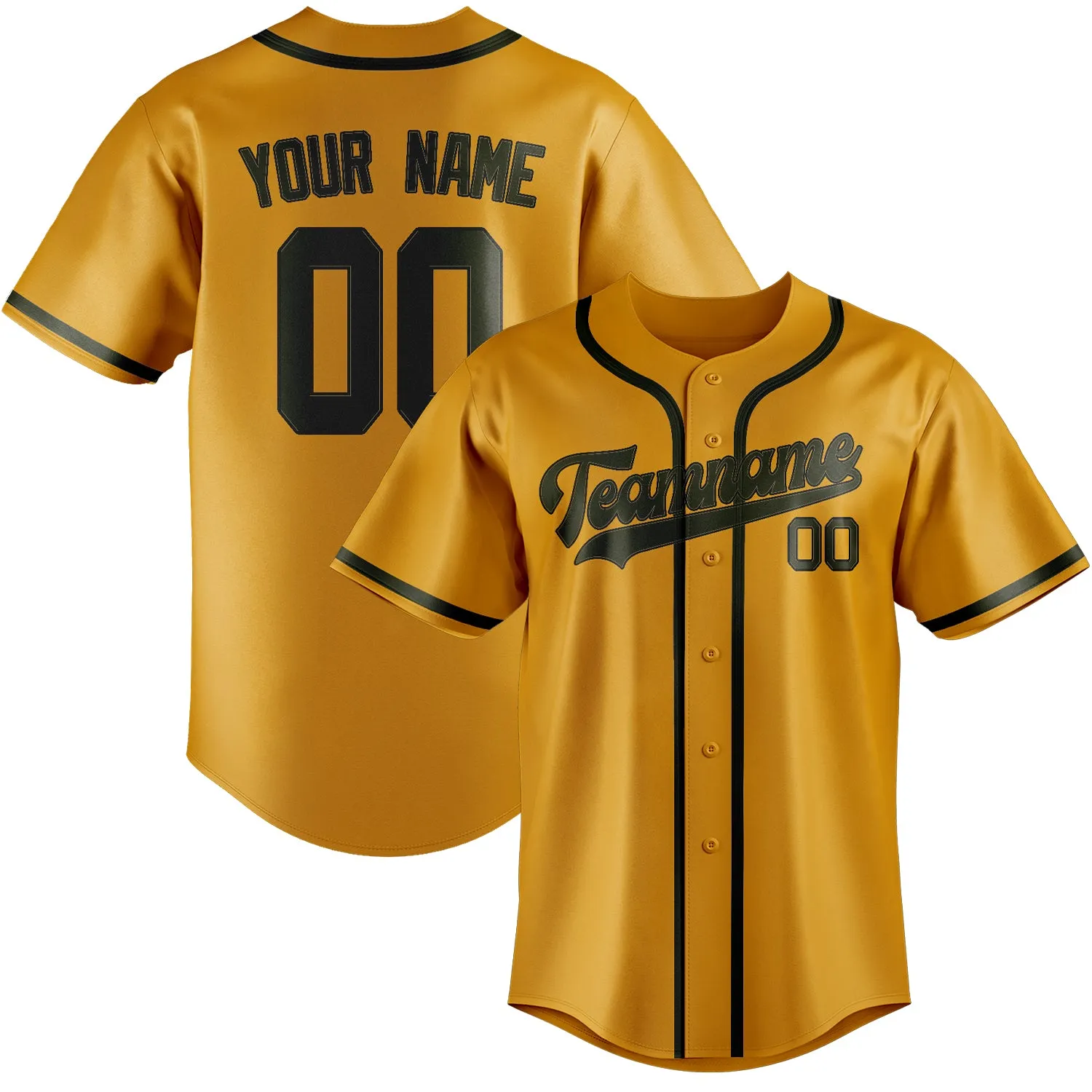 Custom Yellow Olive Baseball Jersey sold by Tailorly