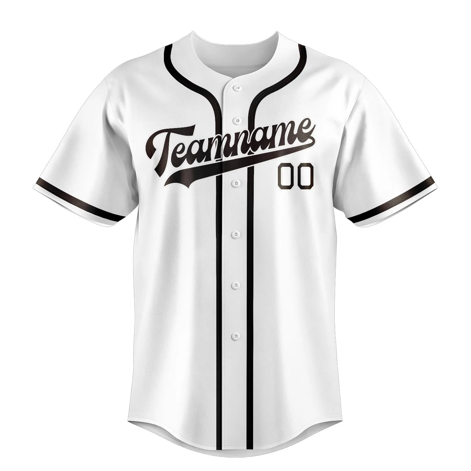 Custom White Brown Baseball Jersey sold by Tailorly product image thumbnail 2