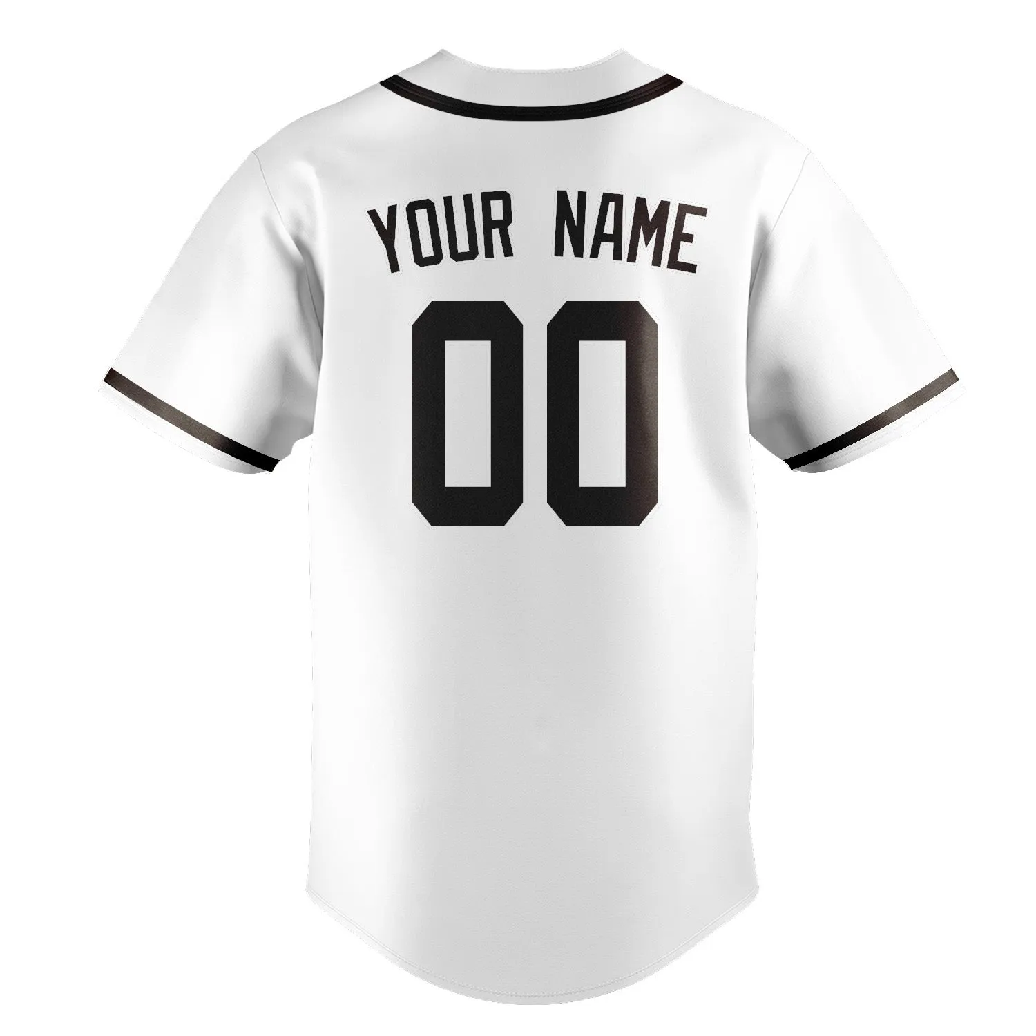 Custom White Brown Baseball Jersey sold by Tailorly product image thumbnail 3