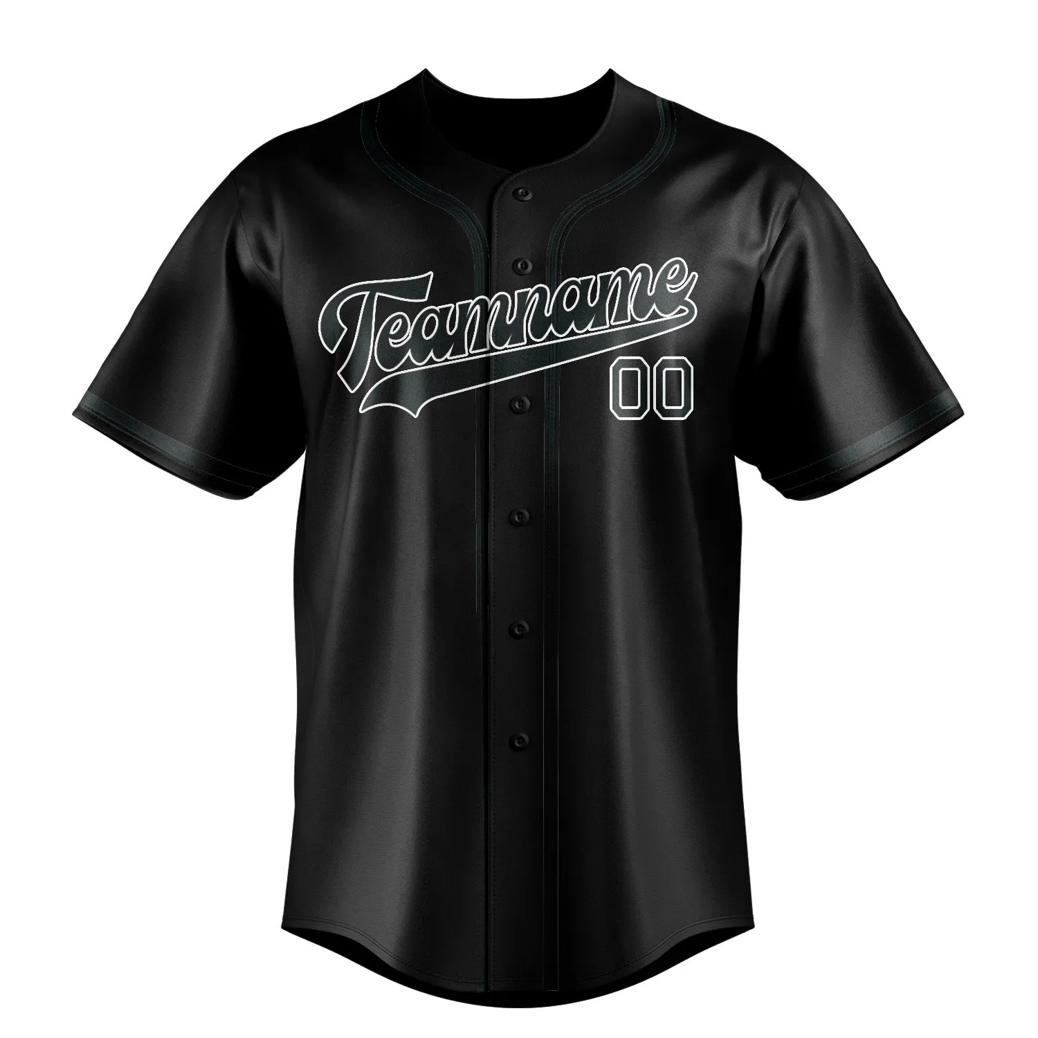 Custom Black Dark Grey Baseball Jersey sold by Tailorly product image thumbnail 2