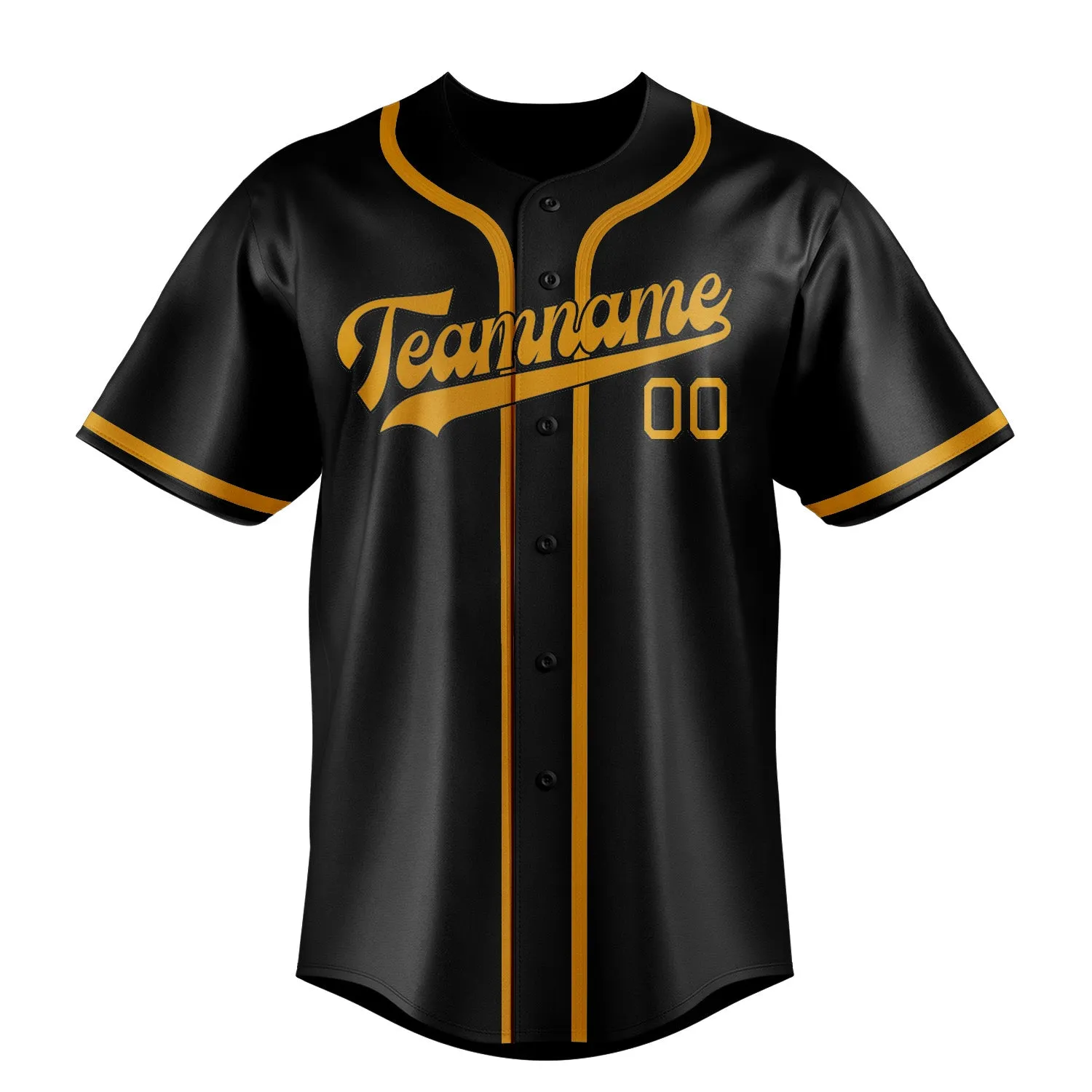Custom Black Yellow Baseball Jersey sold by Tailorly product image thumbnail 2