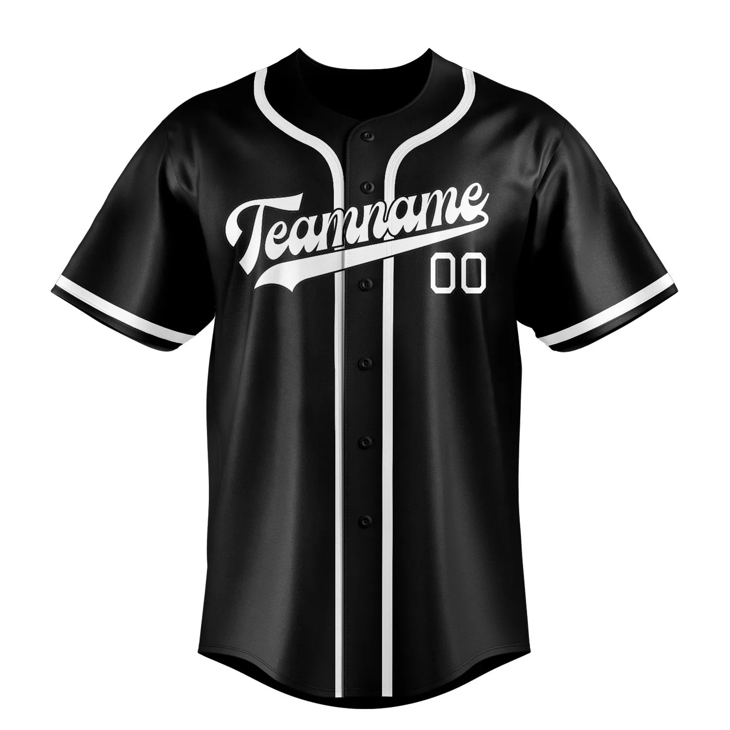 Custom Black Black Baseball Jersey sold by Tailorly product image thumbnail 2