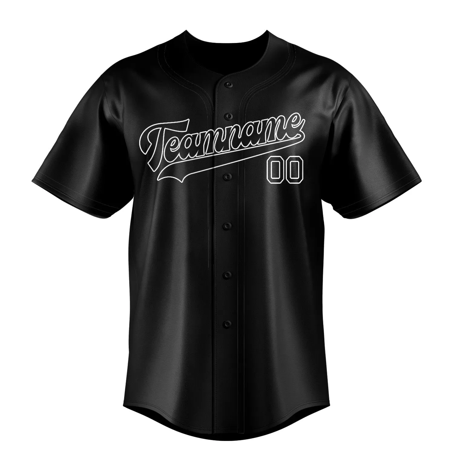 Custom Black Black Baseball Jersey sold by Tailorly product image thumbnail 2