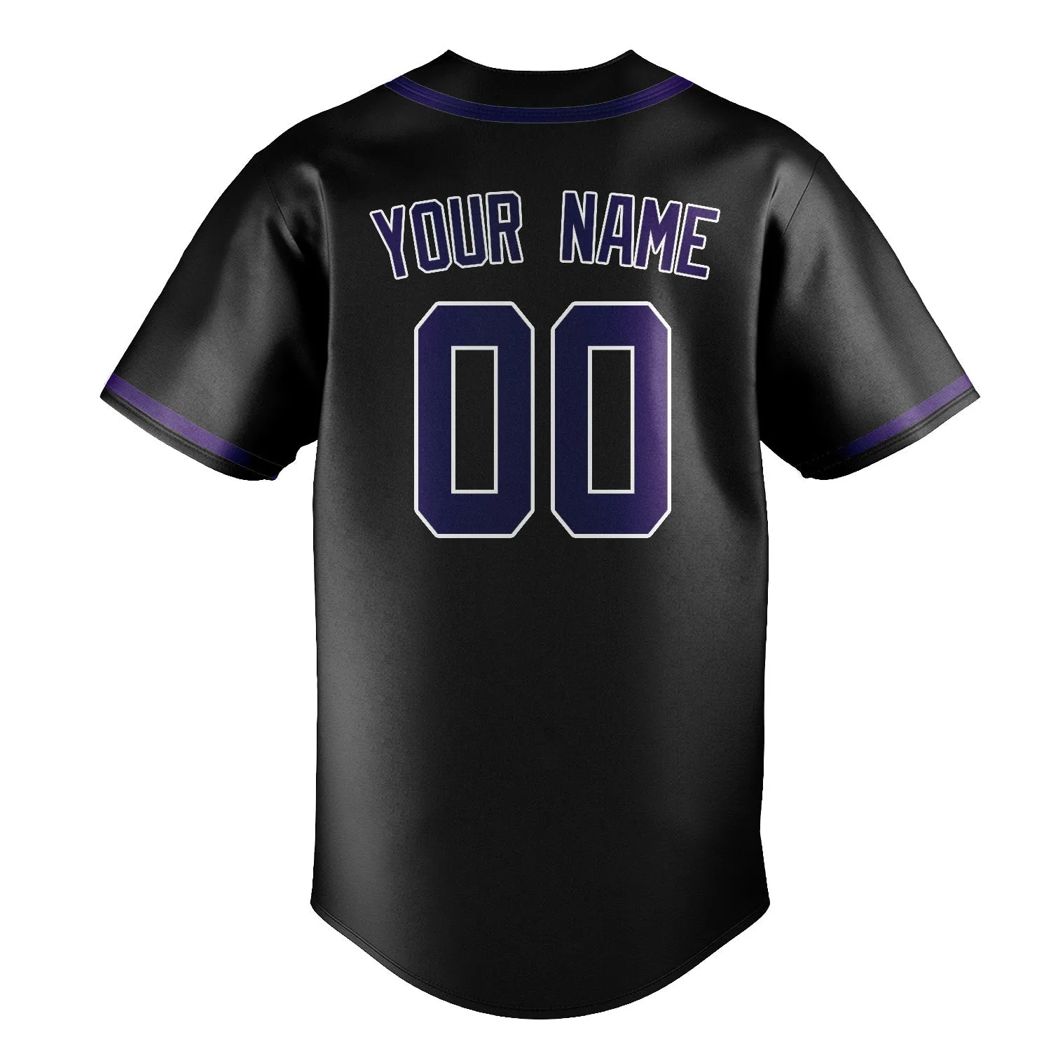 Custom Black Purple Baseball Jersey sold by Tailorly product image thumbnail 3