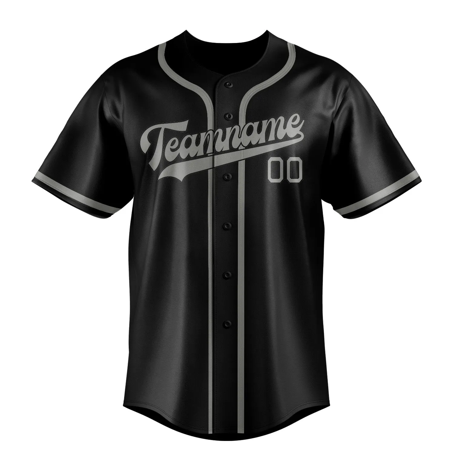 Custom Black Gray Baseball Jersey sold by Tailorly product image thumbnail 2