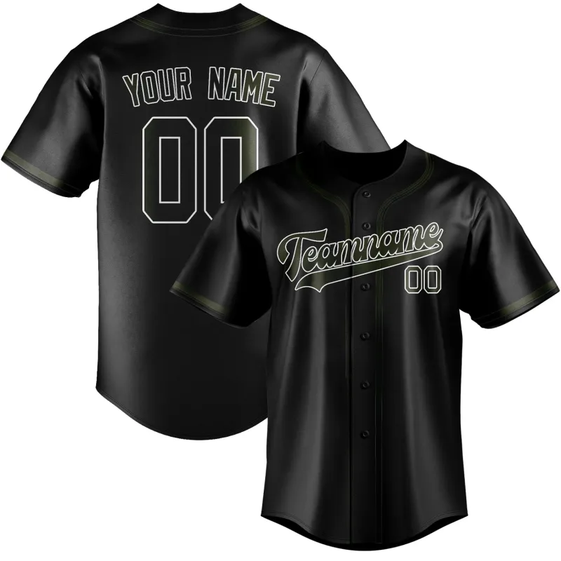 Custom Black Olive Baseball Jersey made by Tailorly