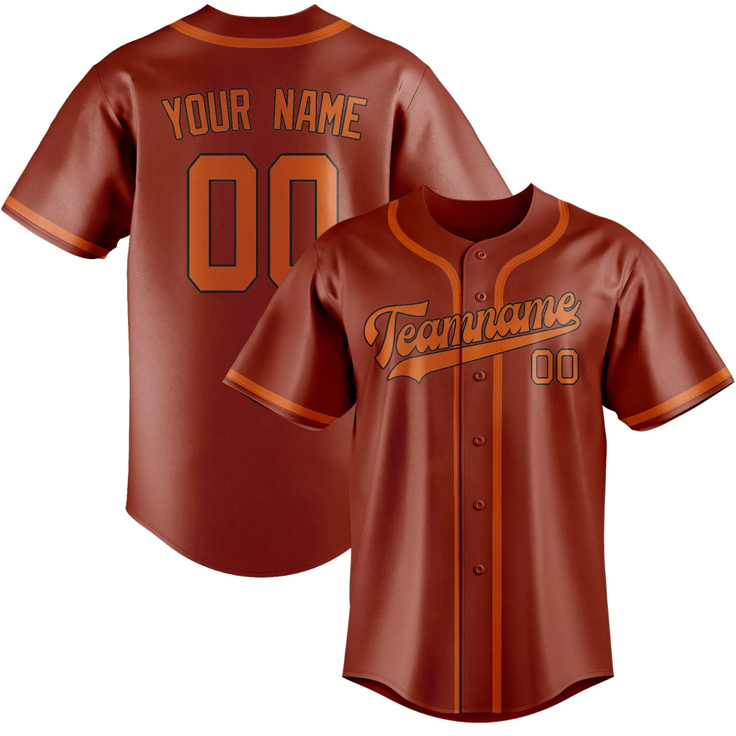 Custom Coral Red Orange Baseball Jersey sold by Tailorly