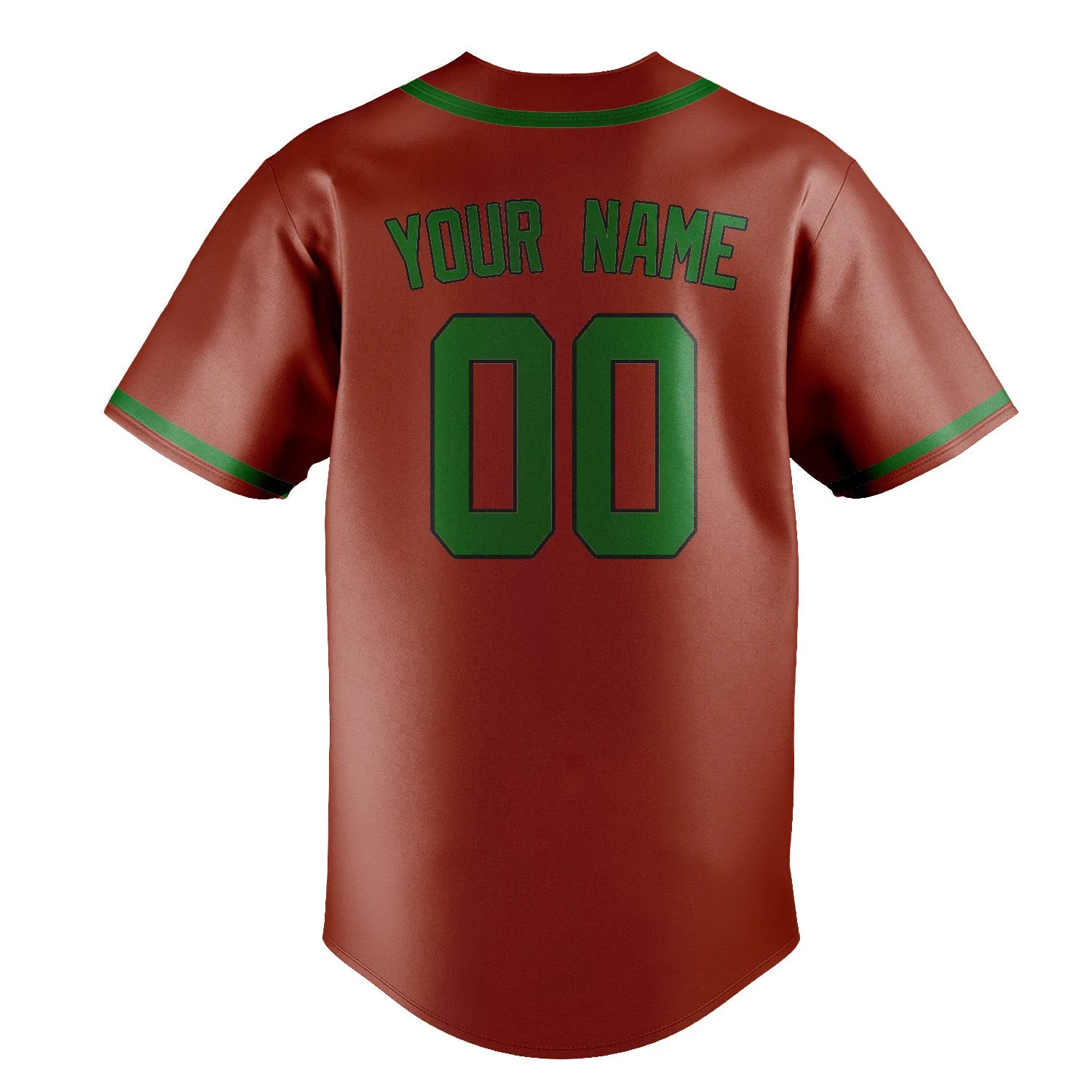Custom Coral Red Emerald Green Baseball Jersey sold by Tailorly product image thumbnail 3