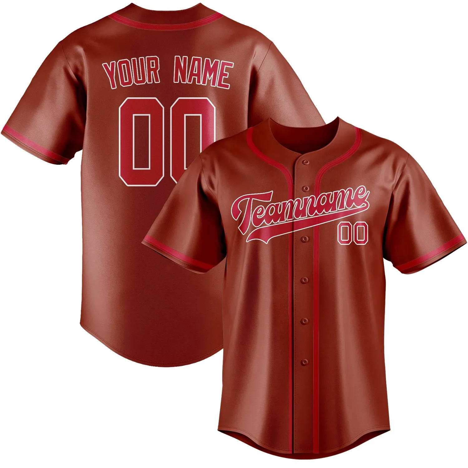 Custom Coral Red Red Baseball Jersey sold by Tailorly