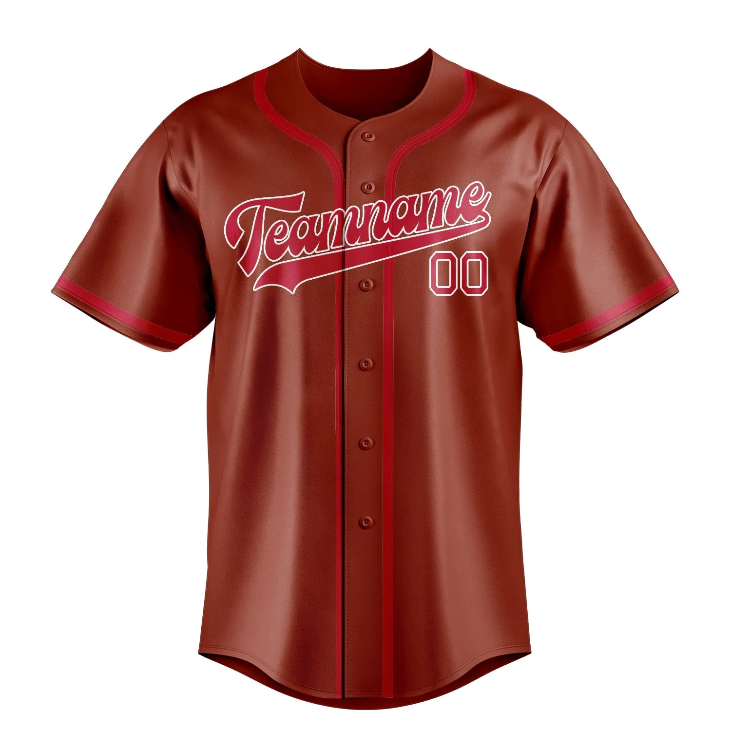 Custom Coral Red Red Baseball Jersey sold by Tailorly product image thumbnail 2