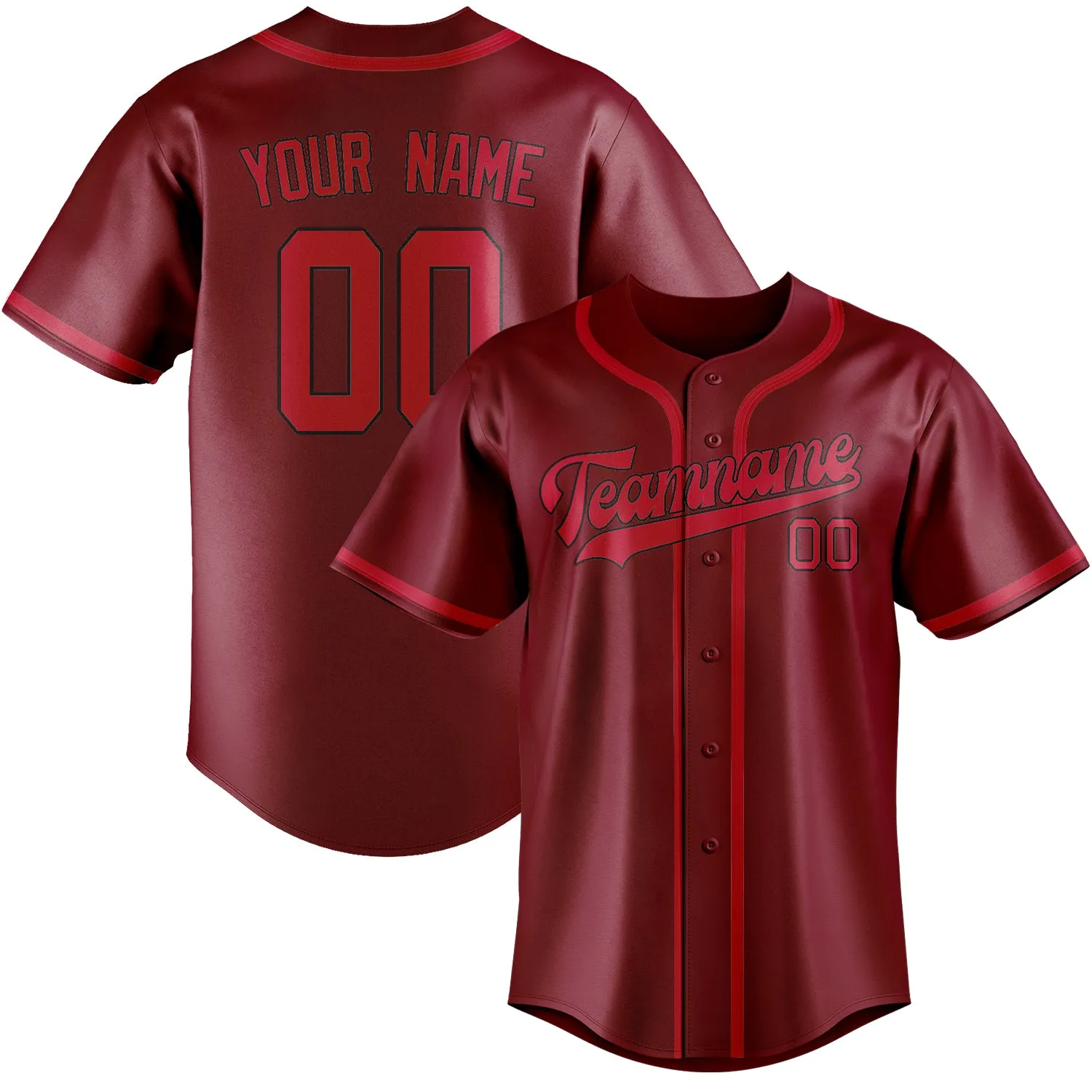 Custom Crimson Red Red Baseball Jersey sold by Tailorly