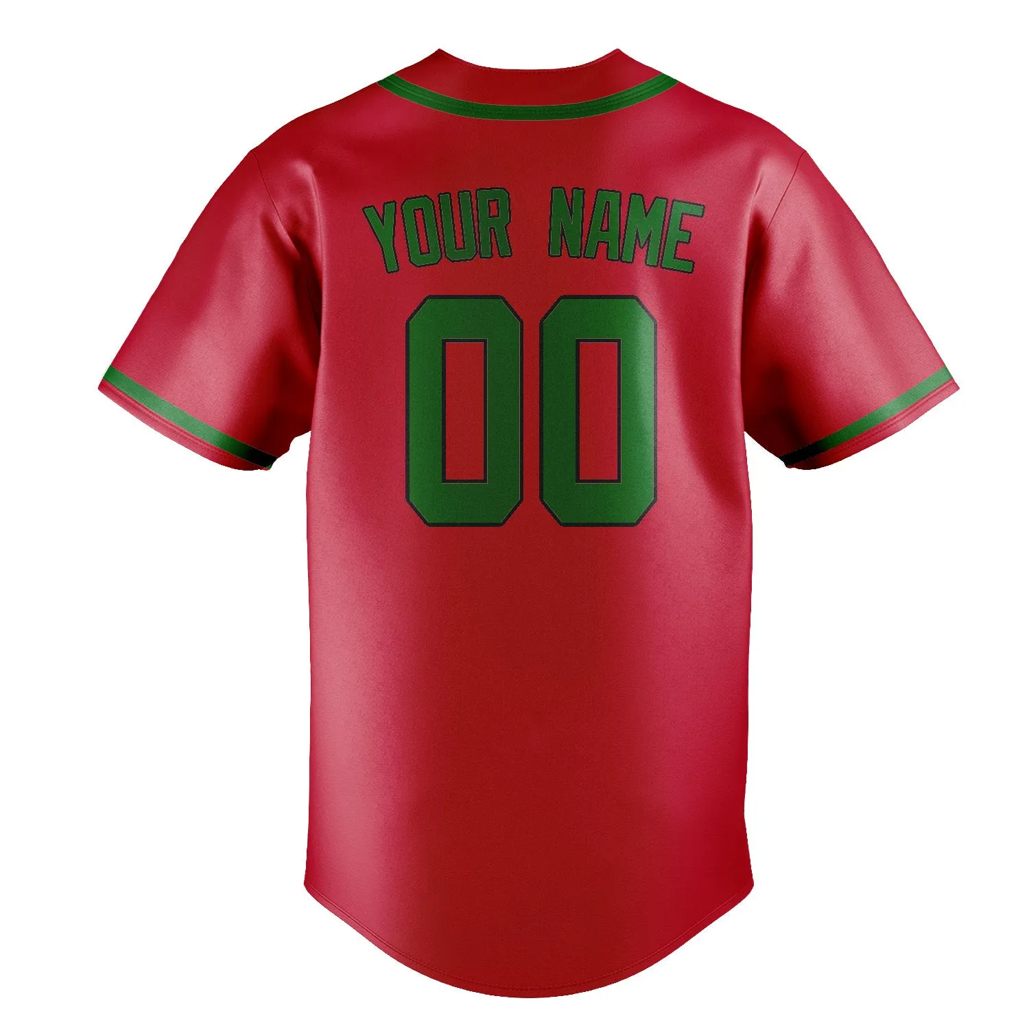Custom Red Emerald Green Baseball Jersey sold by Tailorly product image thumbnail 3
