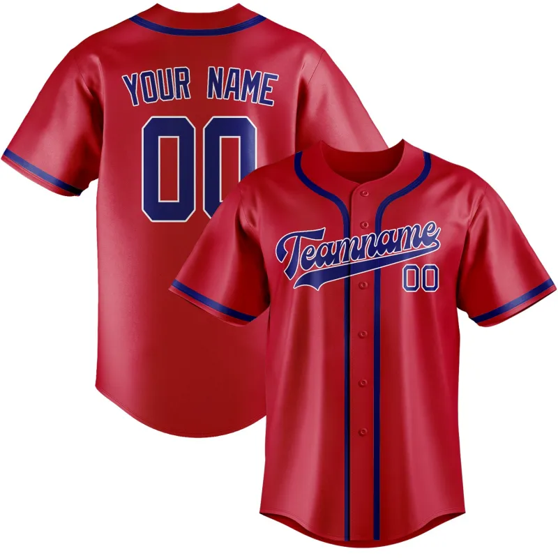 Custom Red Sky Blue Baseball Jersey made by Tailorly