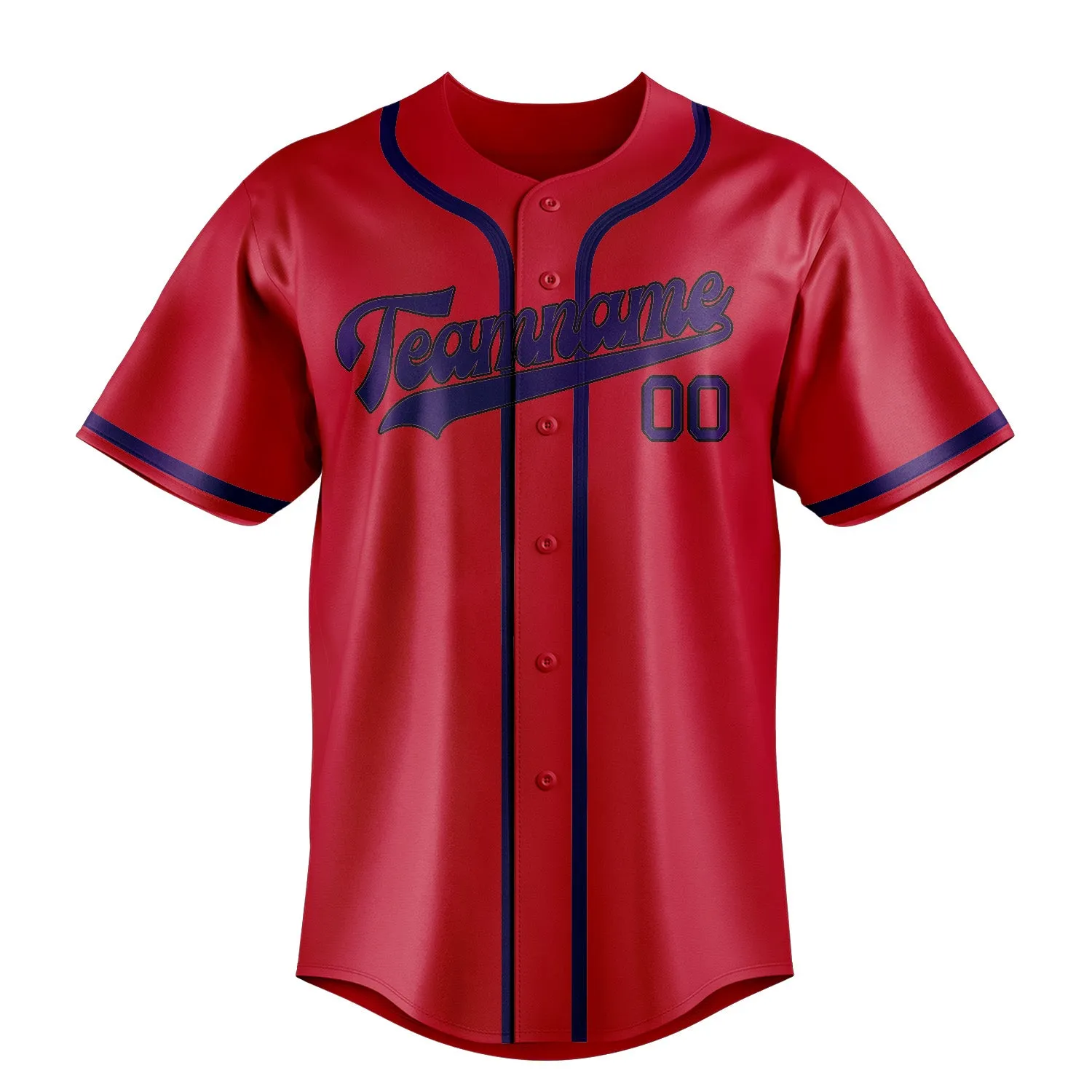Custom Red Purple Baseball Jersey sold by Tailorly product image thumbnail 2