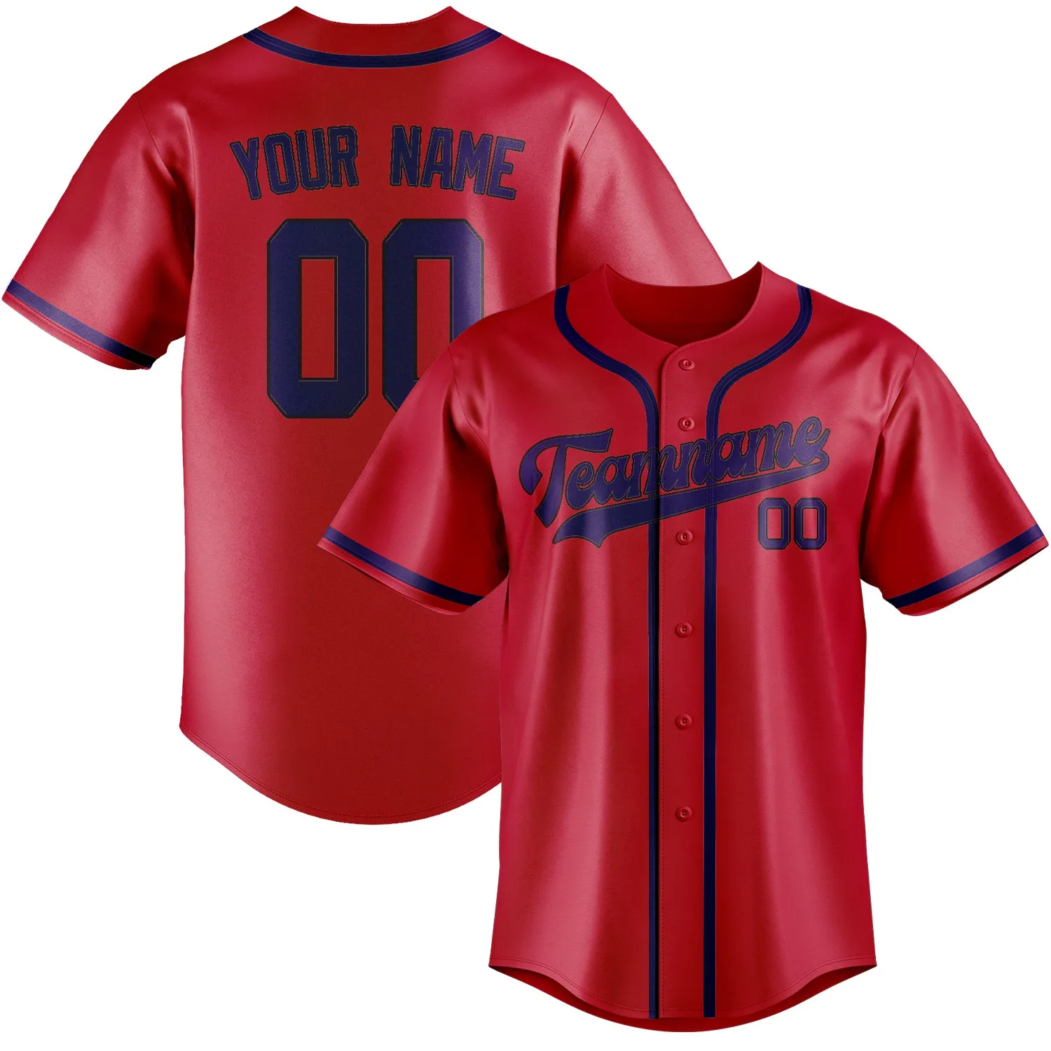 Custom Red Purple Baseball Jersey sold by Tailorly