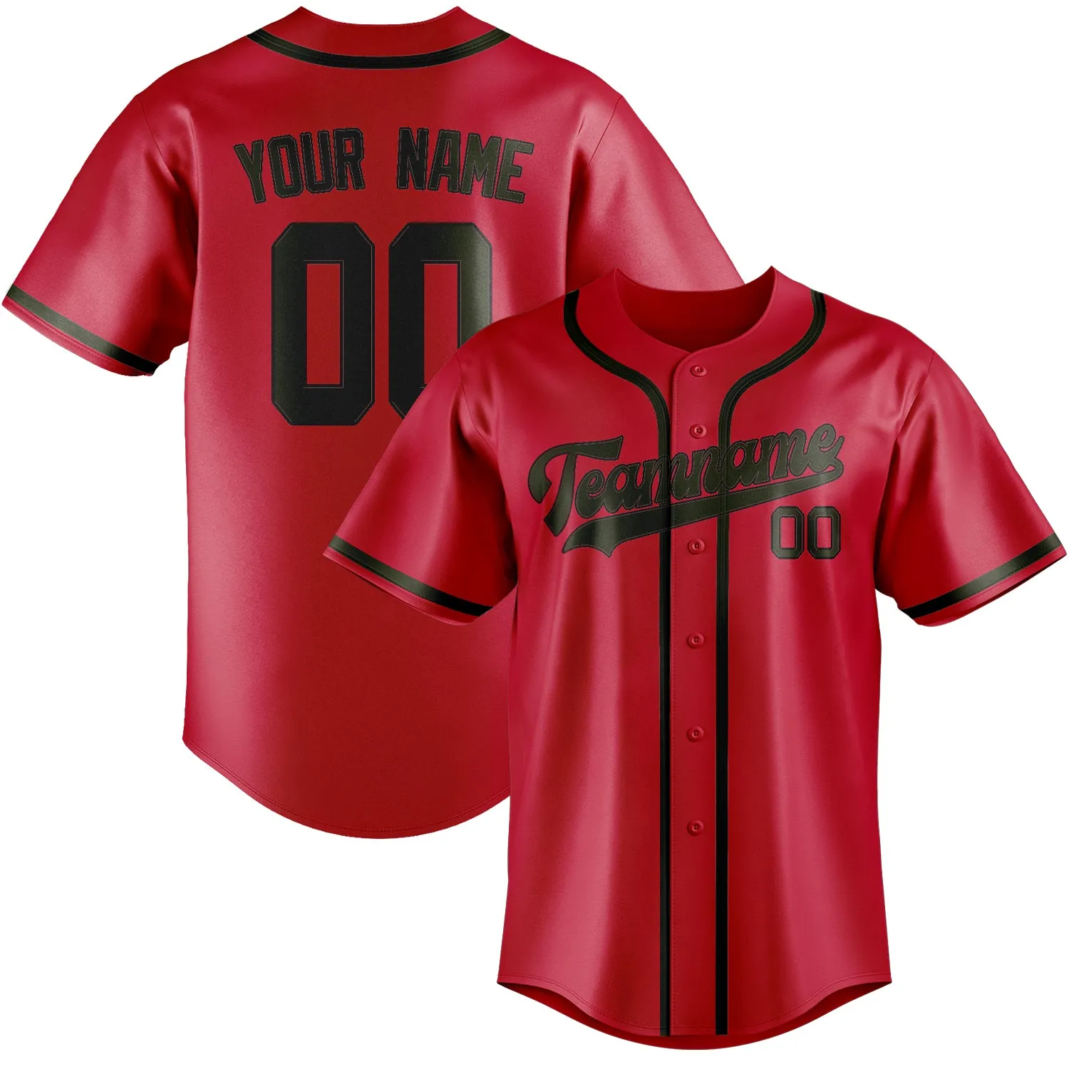 Custom Red Olive Baseball Jersey sold by Tailorly