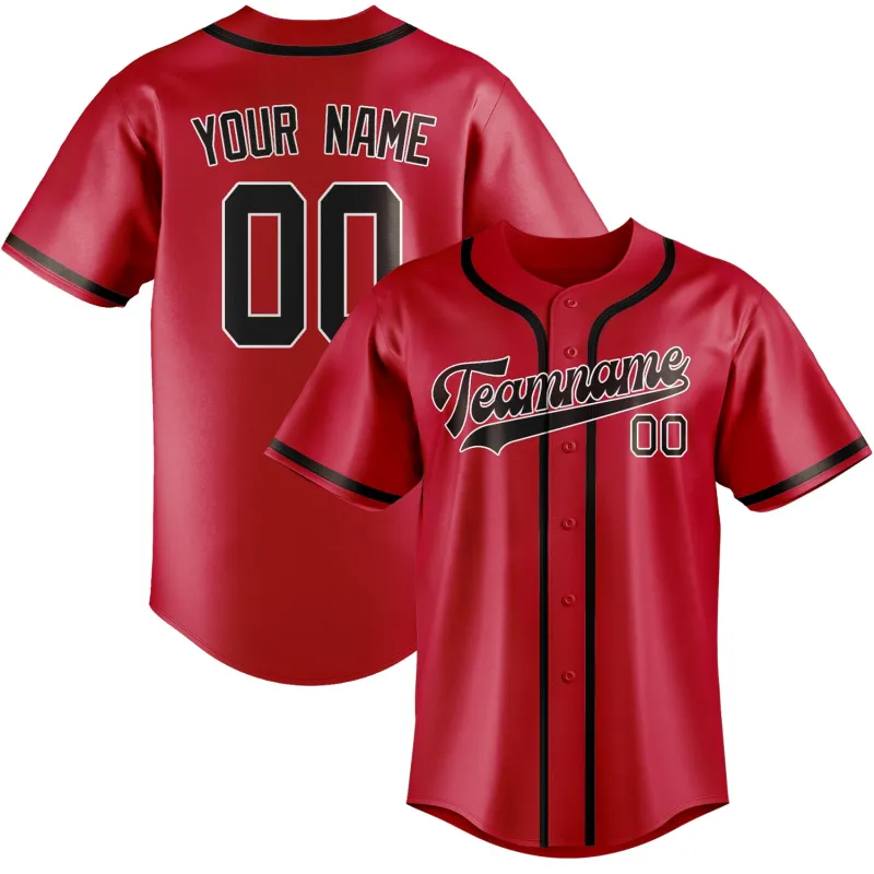 Custom Red Brown Baseball Jersey made by Tailorly