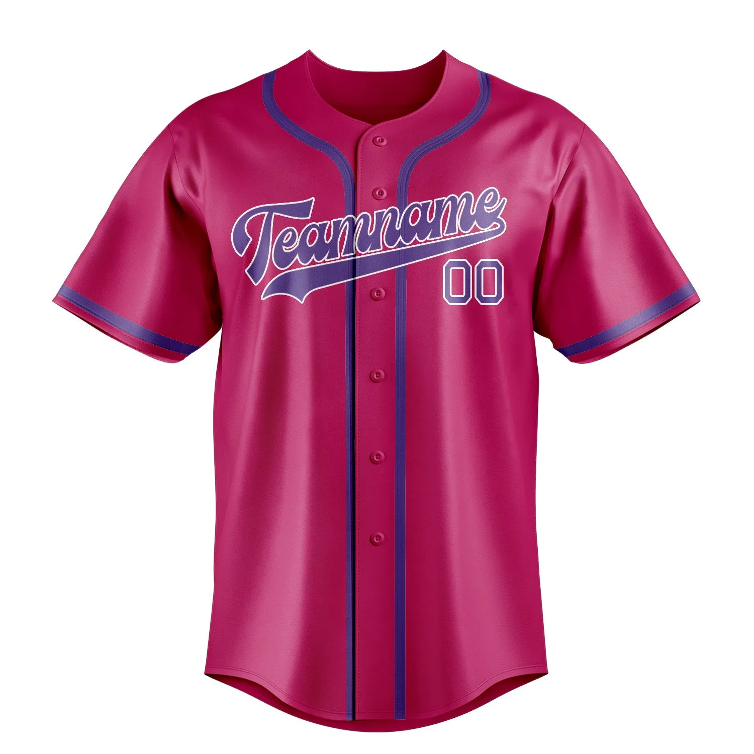 Custom Pink Light Purple Baseball Jersey sold by Tailorly product image thumbnail 2