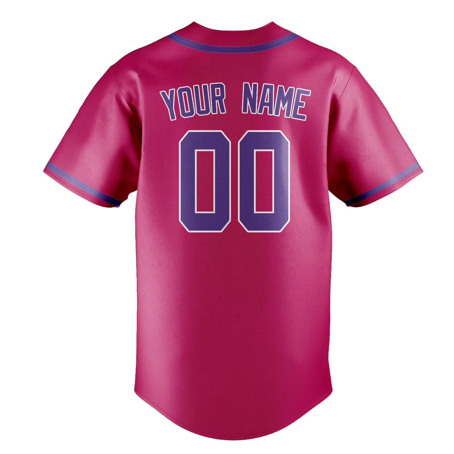 Custom Pink Light Purple Baseball Jersey sold by Tailorly product image thumbnail 3