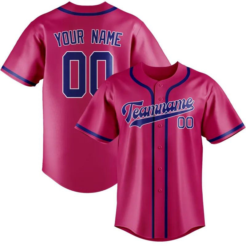 Custom Pink Sky Blue Baseball Jersey made by Tailorly