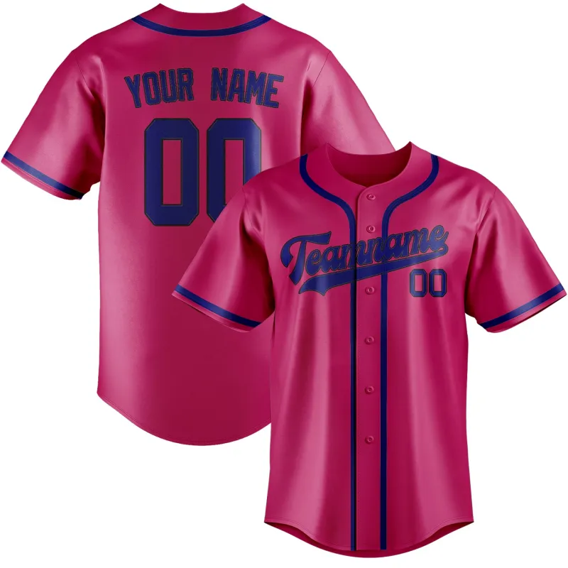 Custom Pink Sky Blue Baseball Jersey made by Tailorly