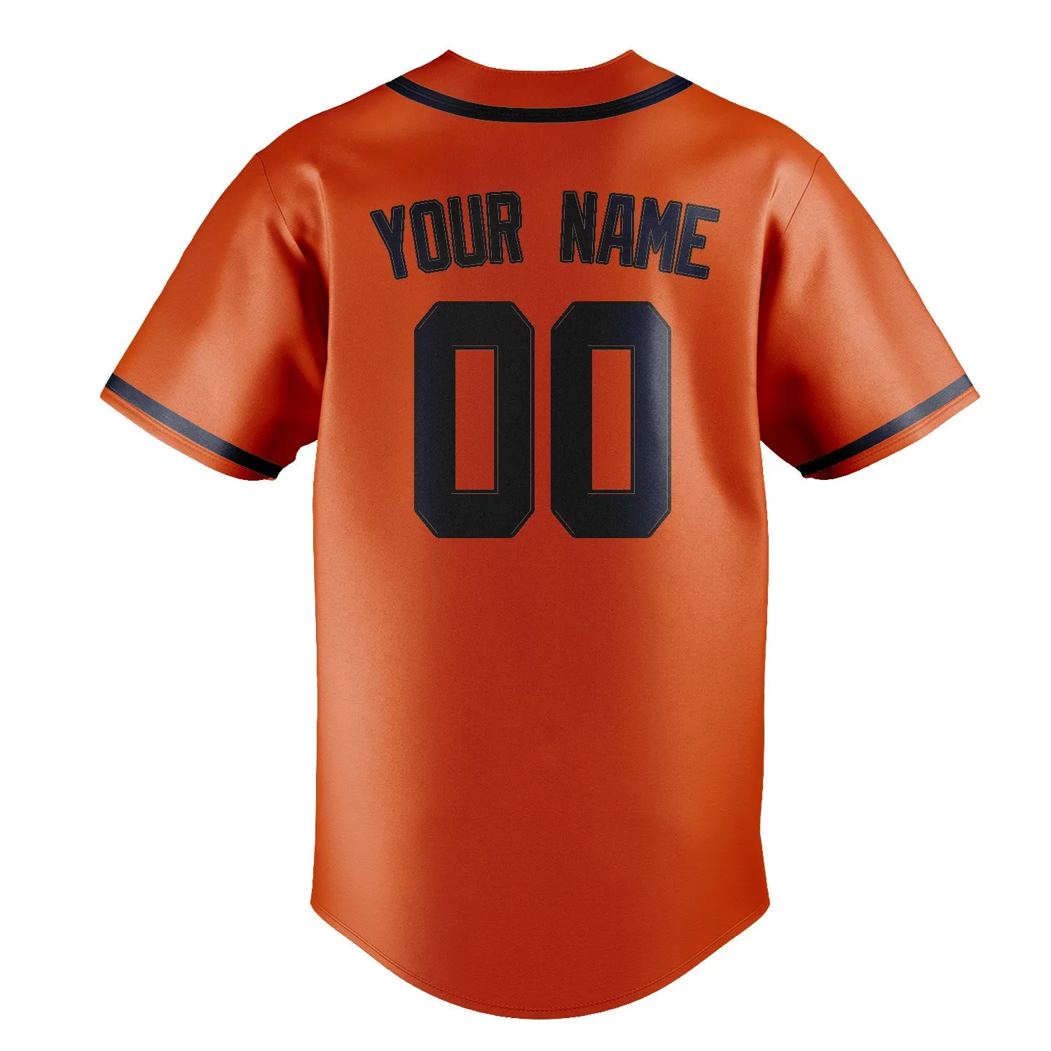 Custom Orange Red Navy Baseball Jersey sold by Tailorly product image thumbnail 3