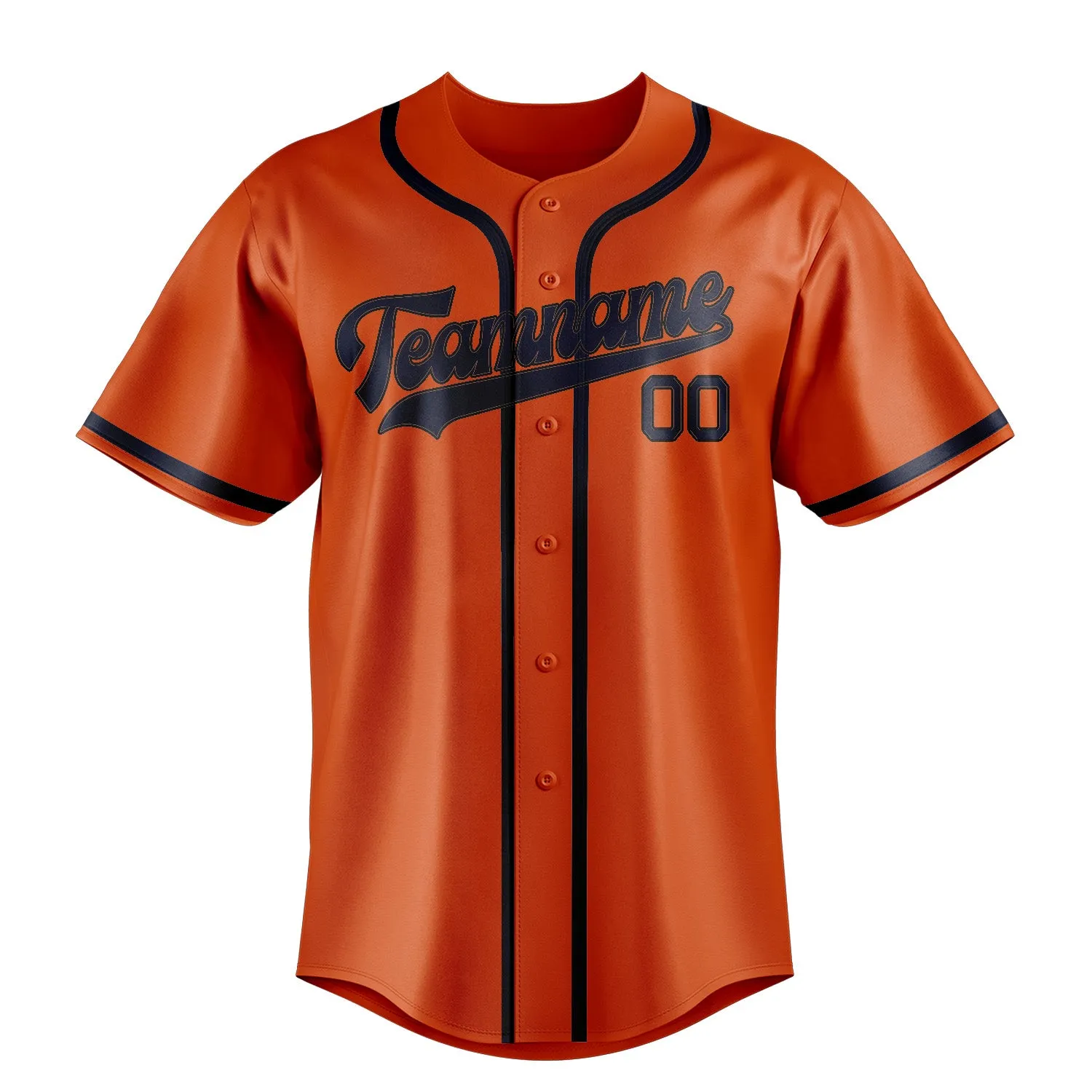 Custom Orange Red Navy Baseball Jersey sold by Tailorly product image thumbnail 2