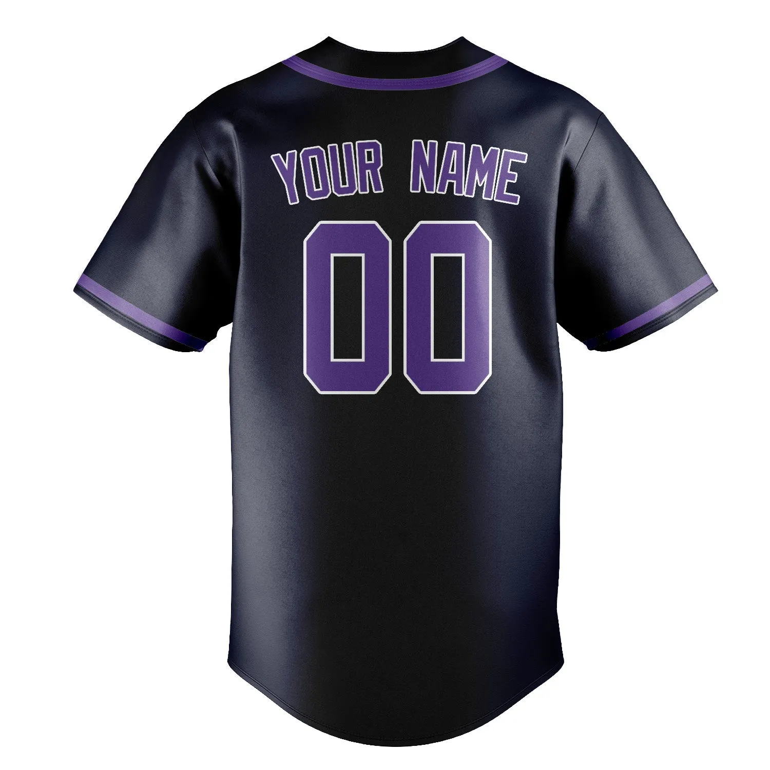 Custom Navy Light Purple Baseball Jersey sold by Tailorly product image thumbnail 3