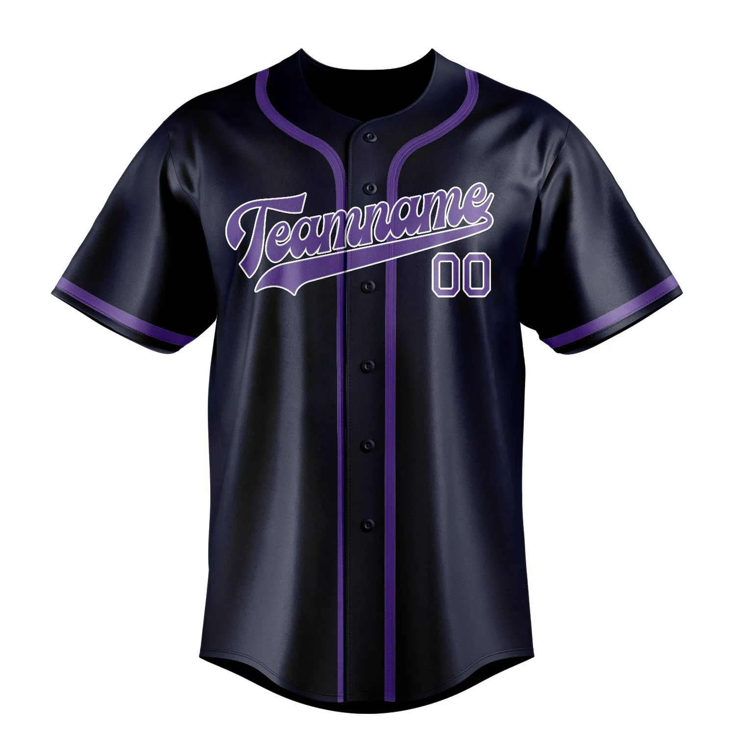 Custom Navy Light Purple Baseball Jersey sold by Tailorly product image thumbnail 2
