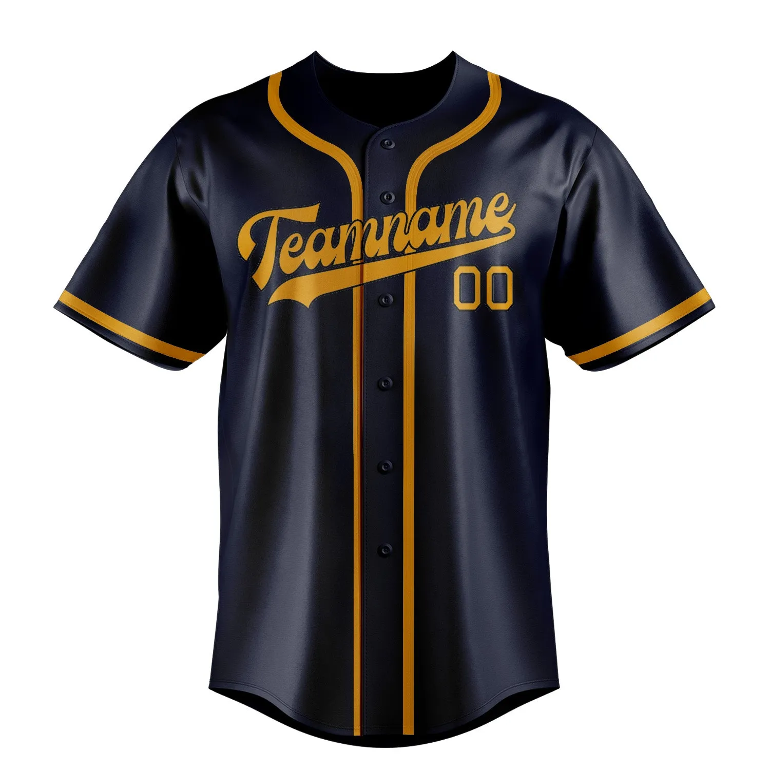 Custom Navy Yellow Baseball Jersey sold by Tailorly product image thumbnail 2