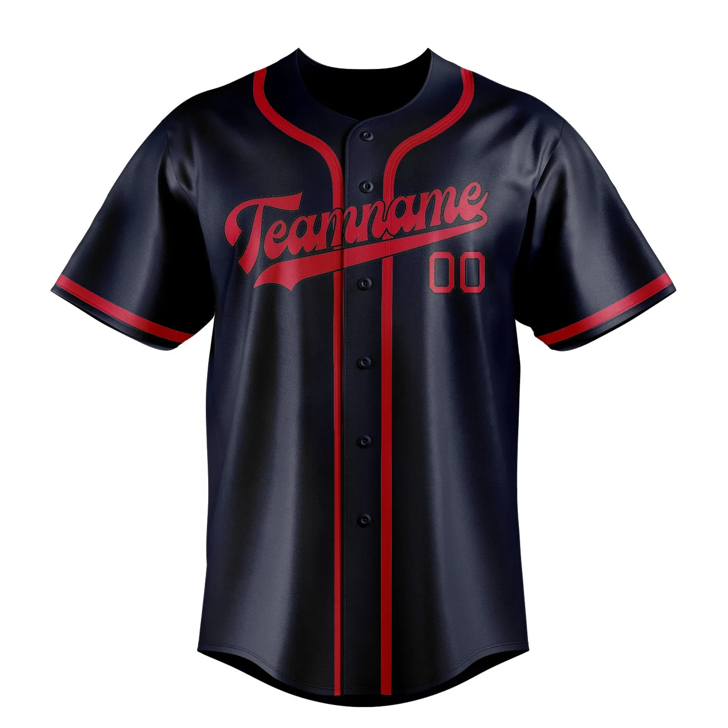 Custom Navy Red Baseball Jersey sold by Tailorly product image thumbnail 2