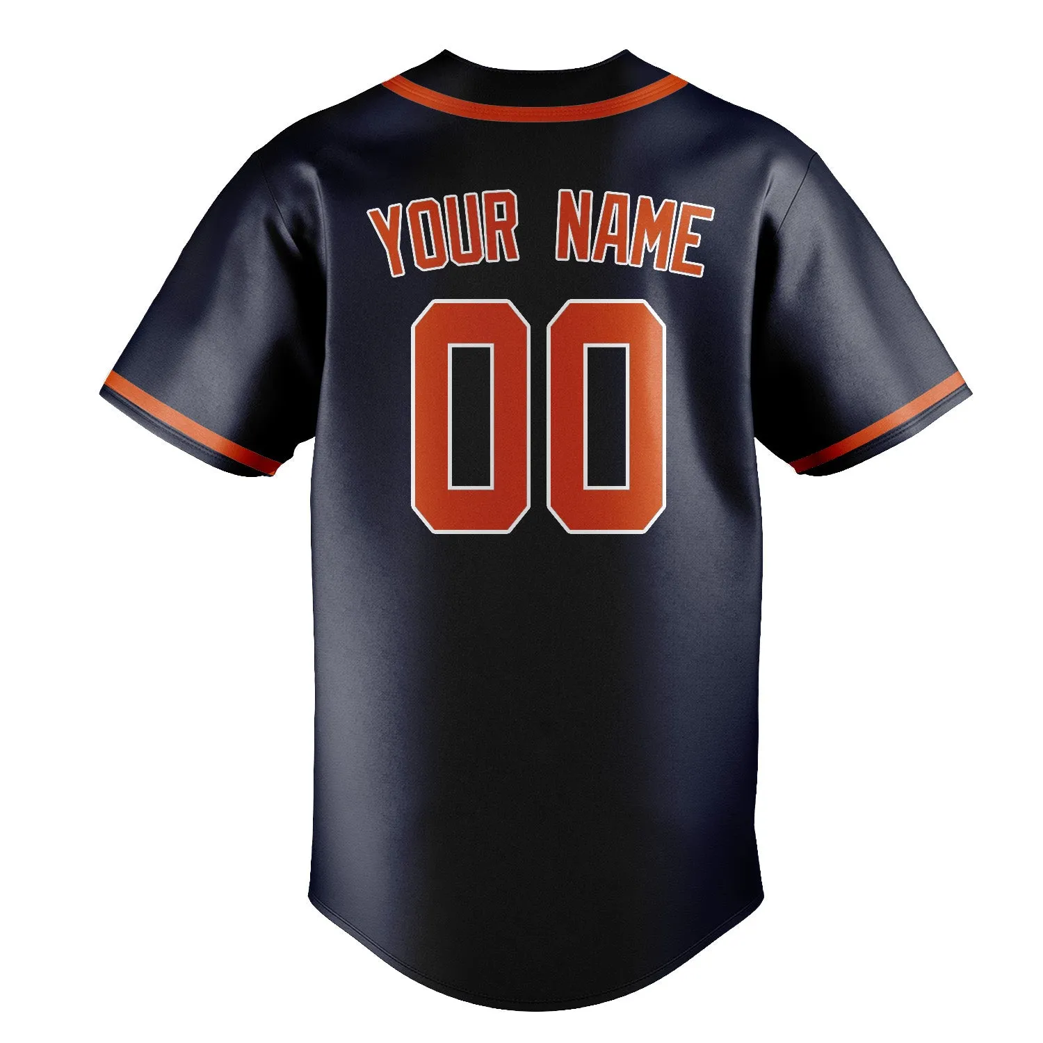 Custom Navy Orange Red Baseball Jersey sold by Tailorly product image thumbnail 3