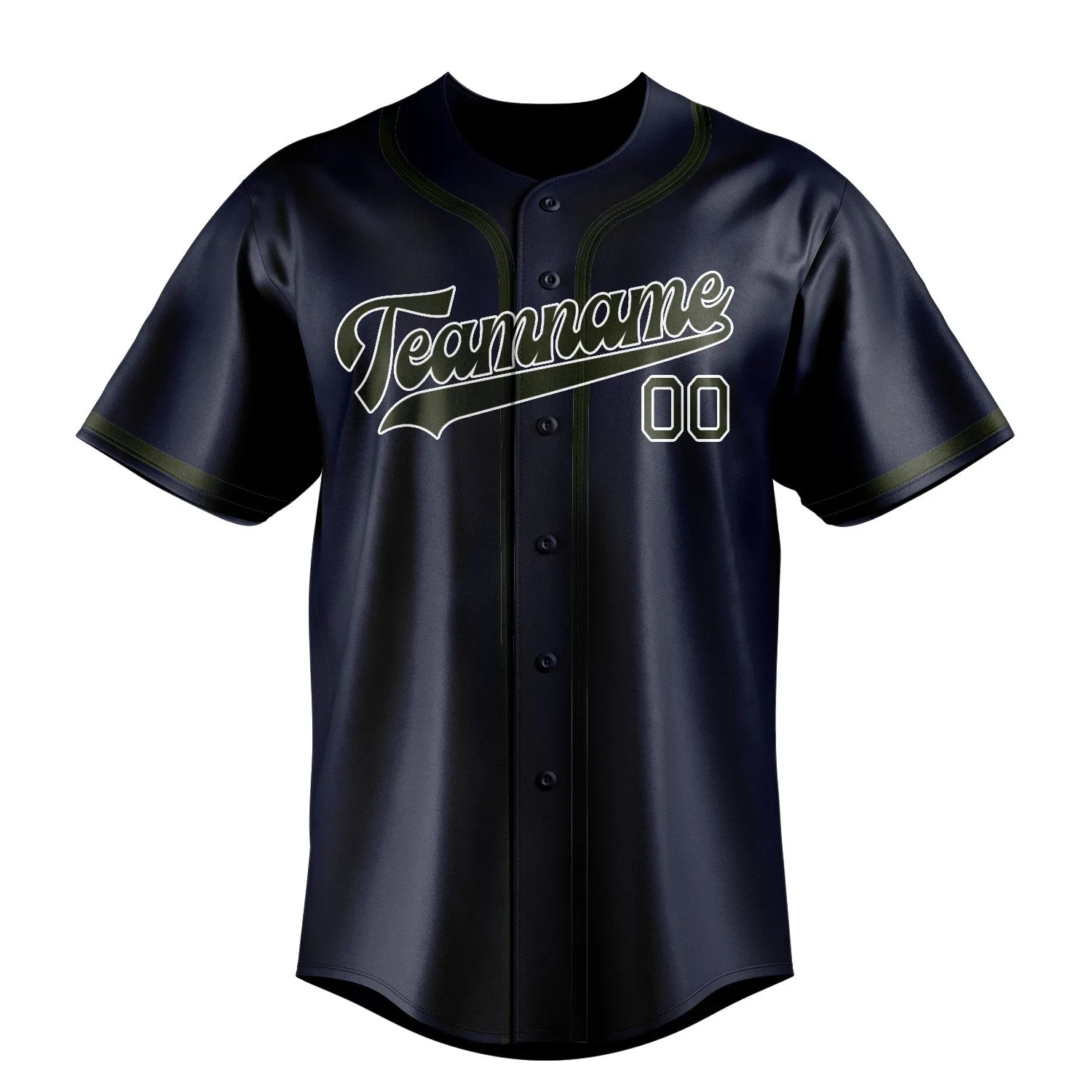 Custom Navy Olive Baseball Jersey sold by Tailorly product image thumbnail 2