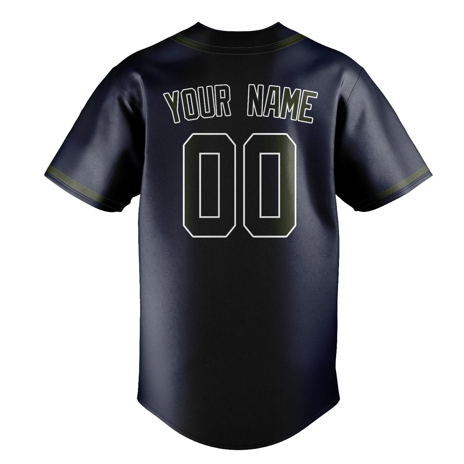 Custom Navy Olive Baseball Jersey sold by Tailorly product image thumbnail 3