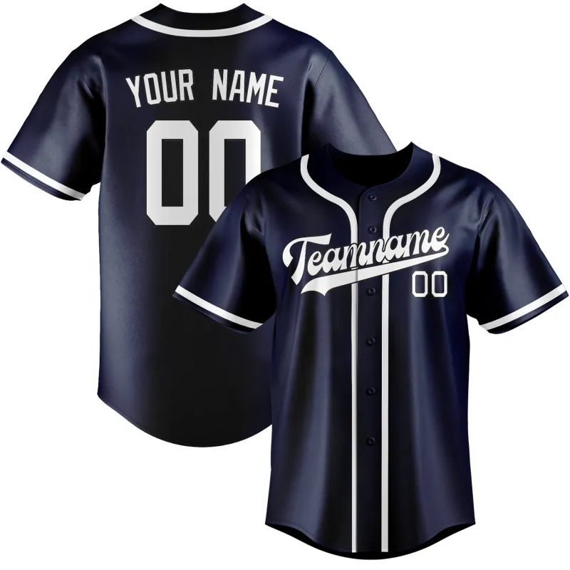 Custom Blue White Baseball Jersey made by Tailorly
