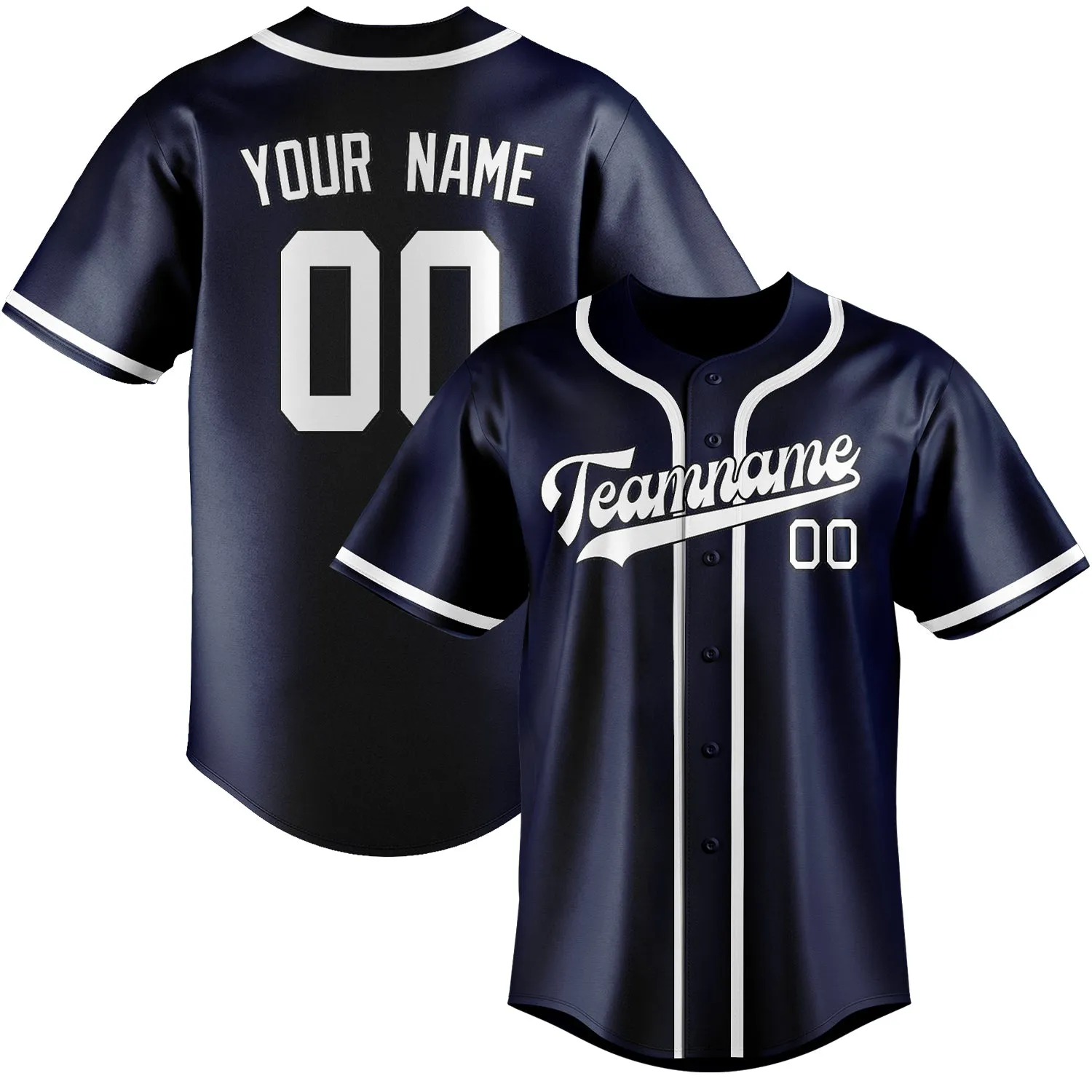Custom Blue White Baseball Jersey sold by Tailorly