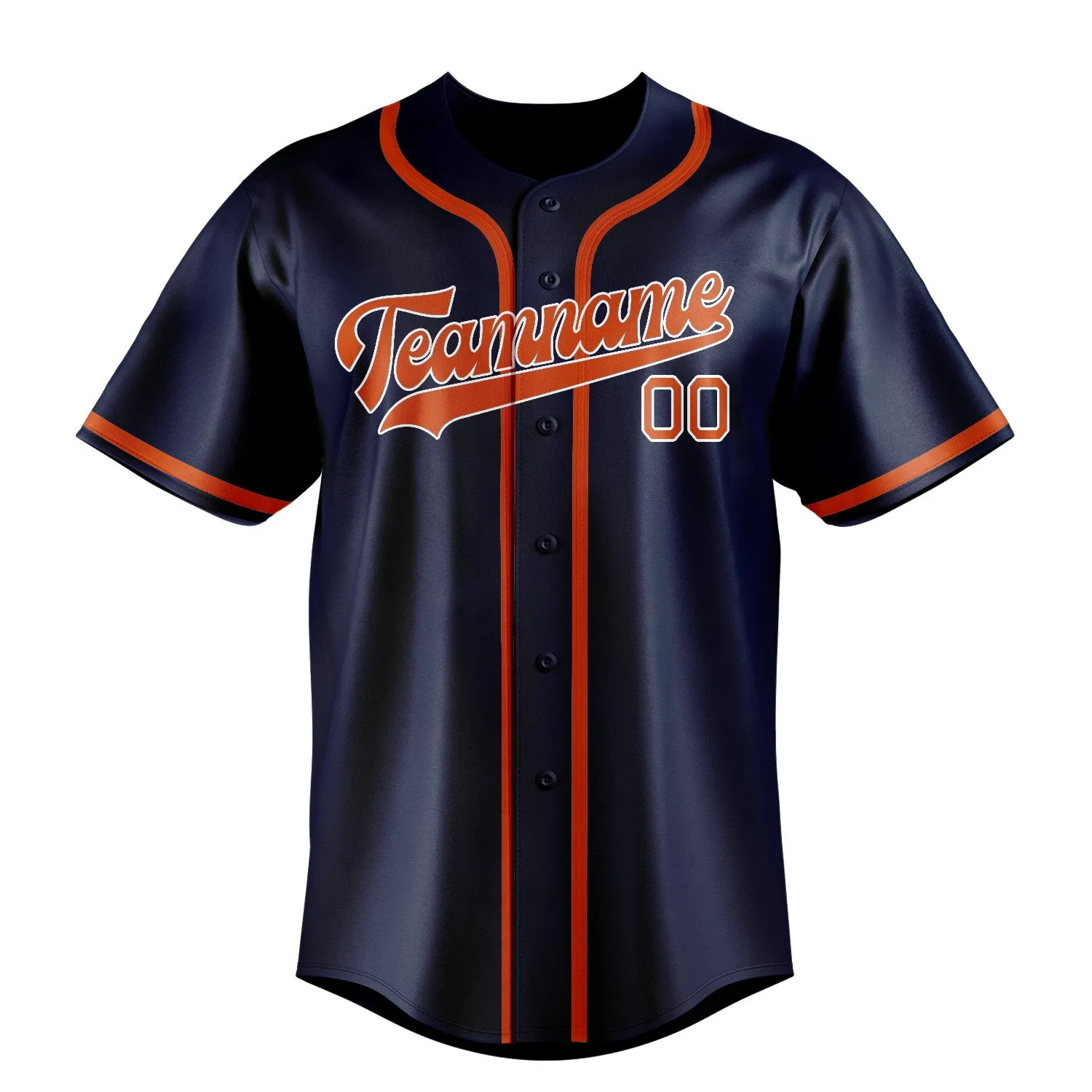 Custom Blue Orange Red Baseball Jersey sold by Tailorly product image thumbnail 2
