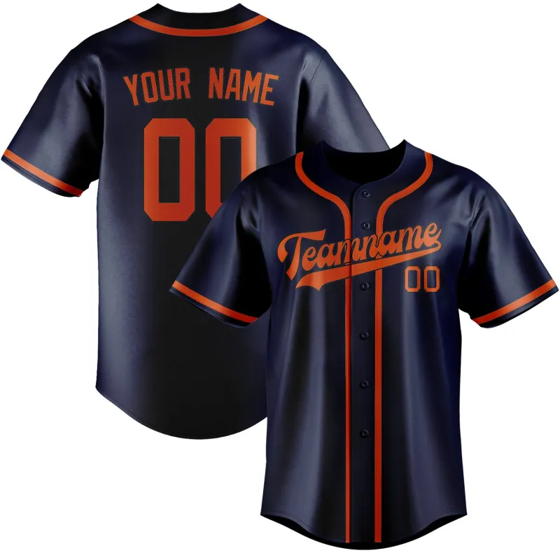 Custom Blue Orange Red Baseball Jersey made by Tailorly