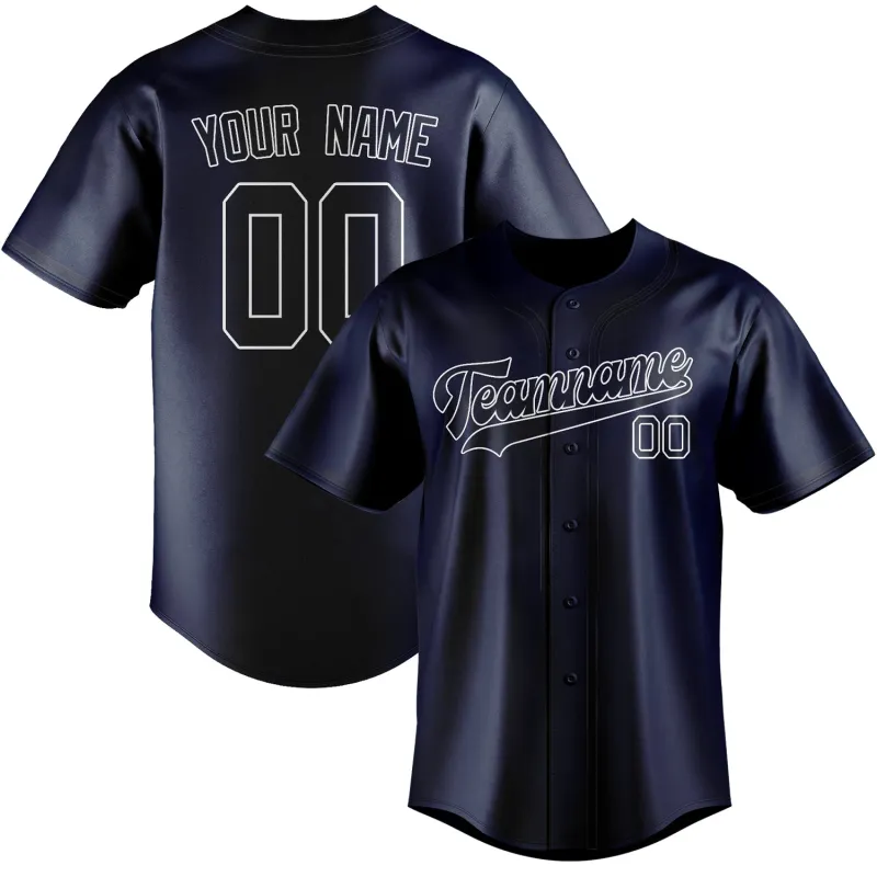 Custom Blue Navy Baseball Jersey made by Tailorly