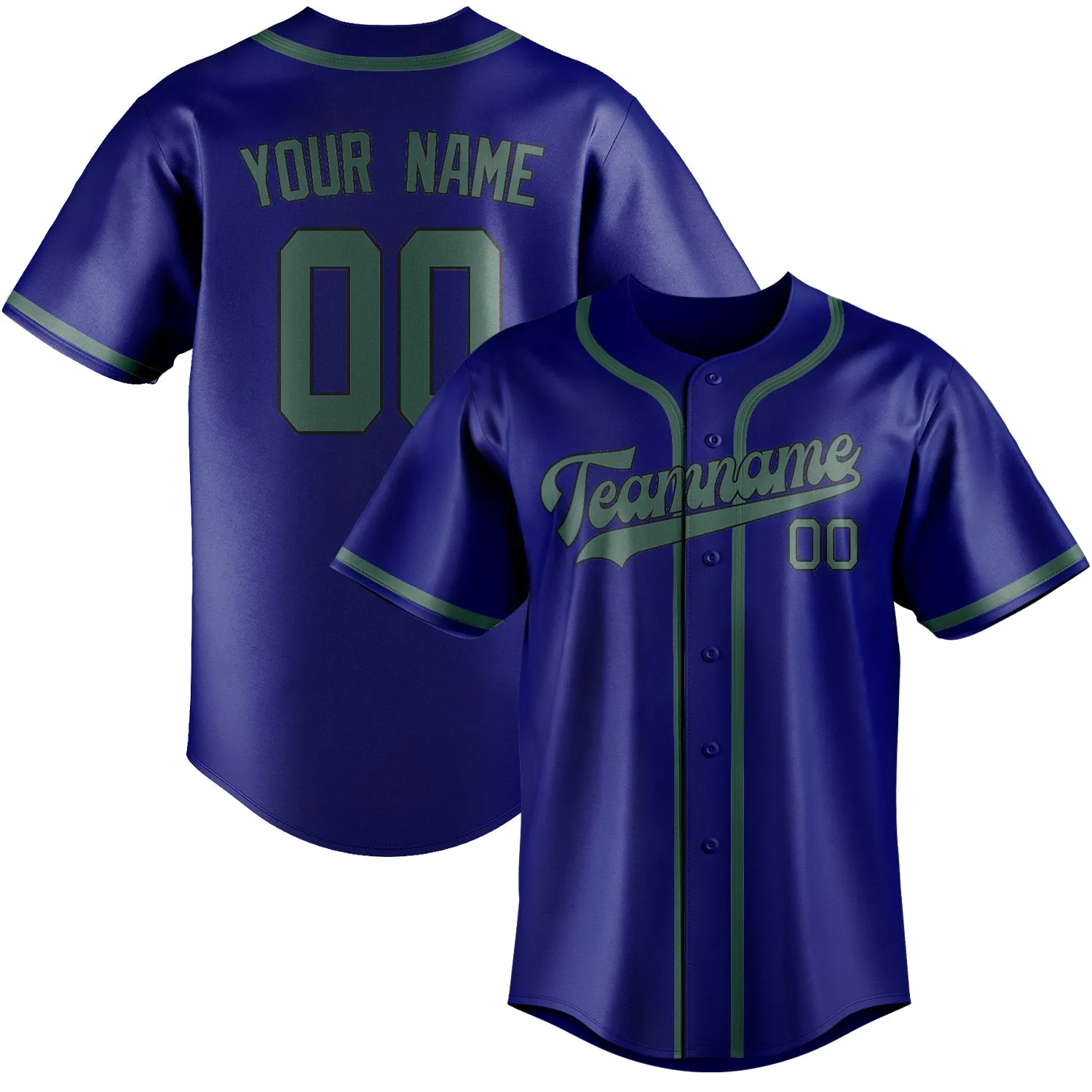 Custom Sky Blue Blue Green Baseball Jersey sold by Tailorly